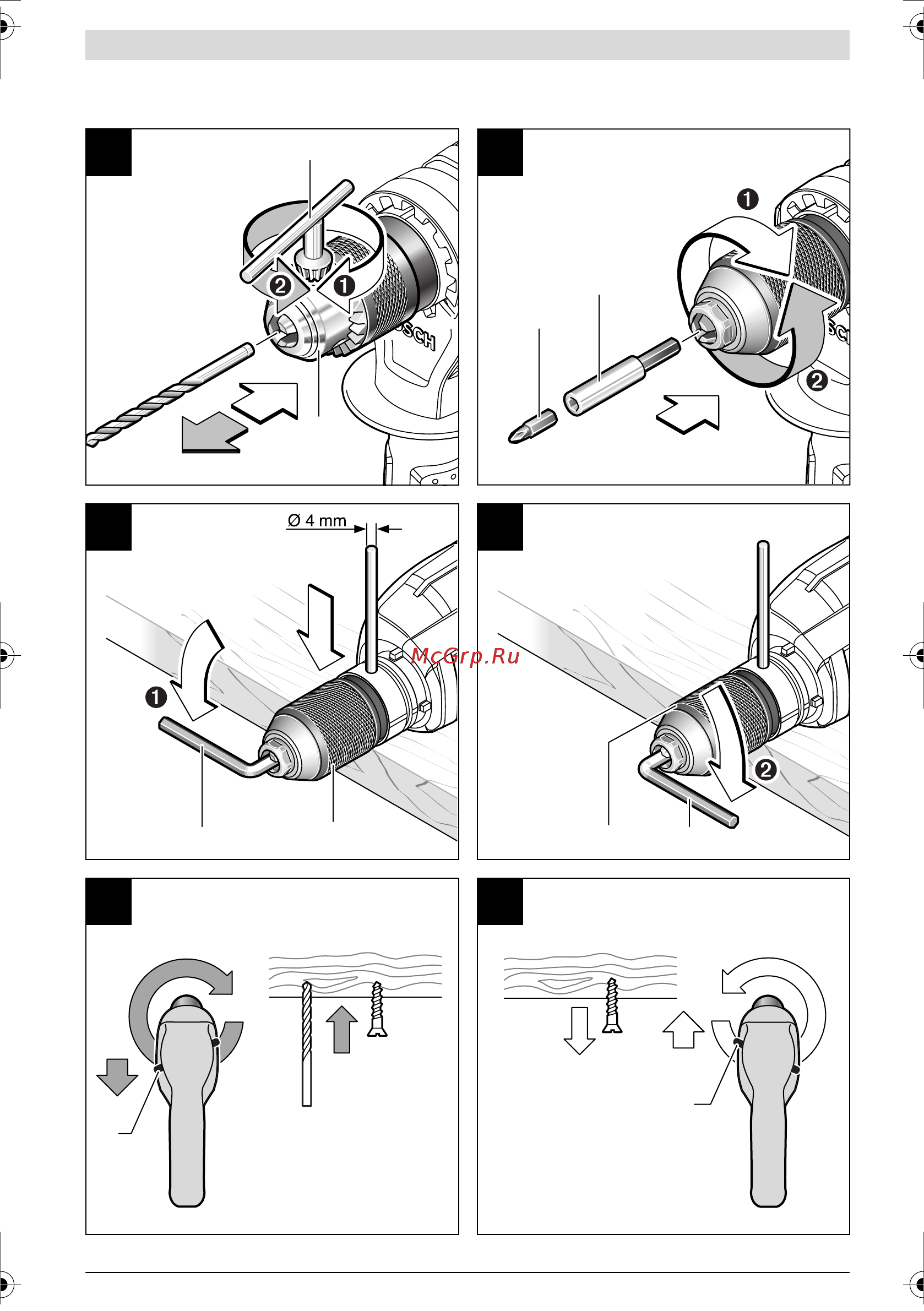 Bosch GSB 21-2 RE 0.601.19C.600 Инструкция по эксплуатации онлайн [5/96] 3266