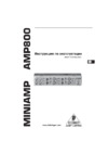 Behringer AMP 800 MINIAMP Инструкция по эксплуатации