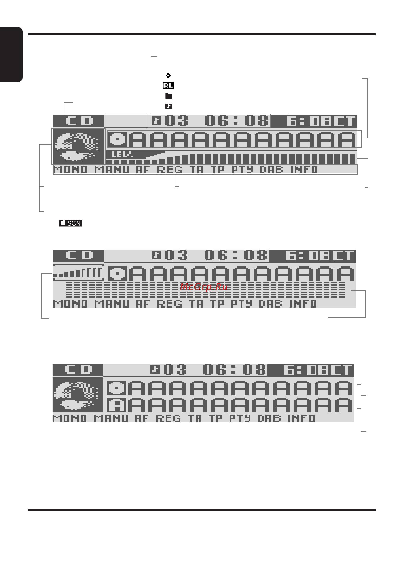 Clarion DXZ758RMC [8/42] Display items