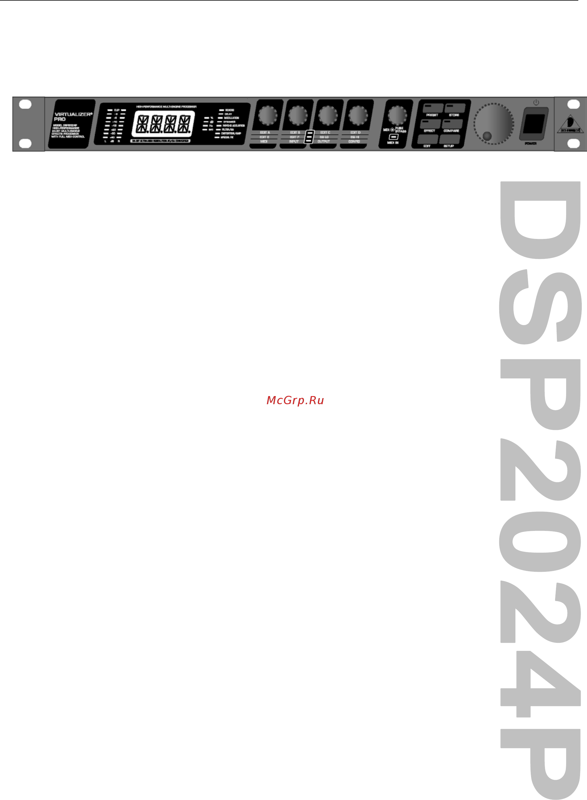 Behringer DSP2024 VIRTUALIZER PRO [4/39] Virtualize