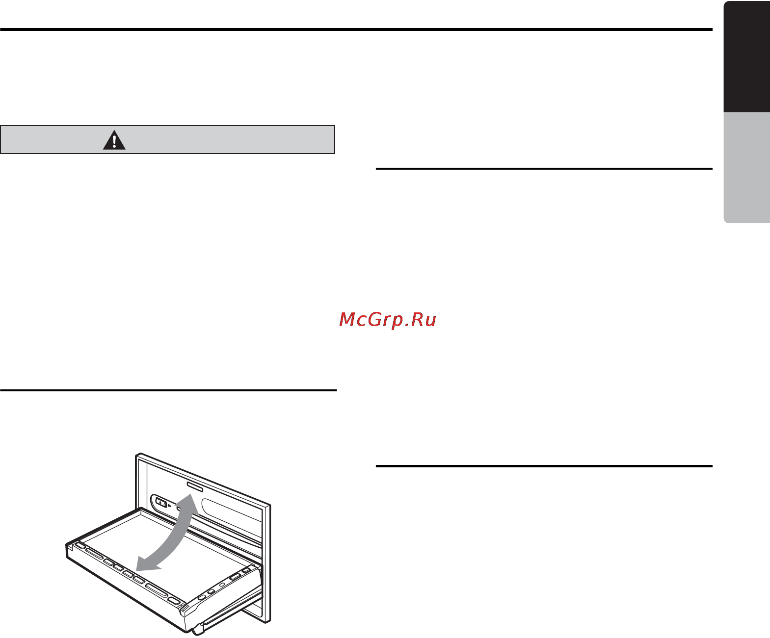 Clarion MAX973HD [109/187] Opening the operation panel and adjusting the angle