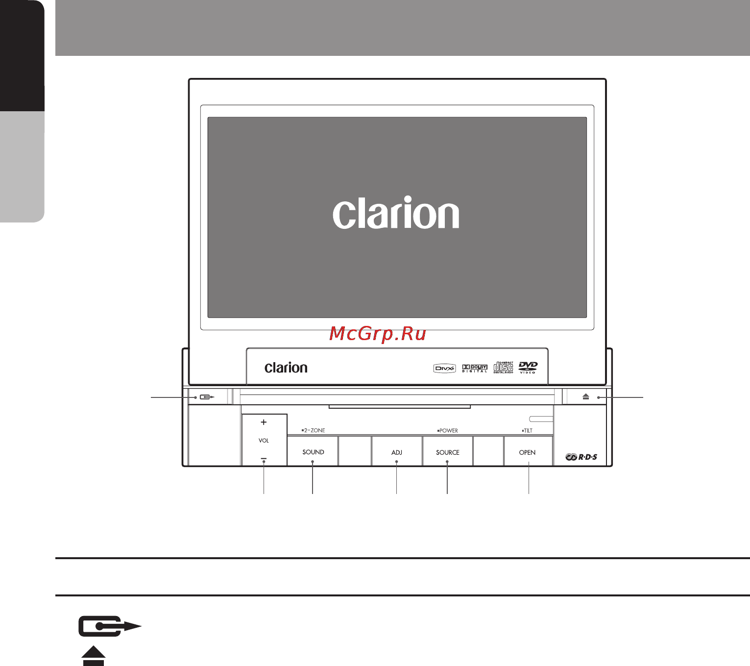 Clarion VRX578RUSB [10/68] Control