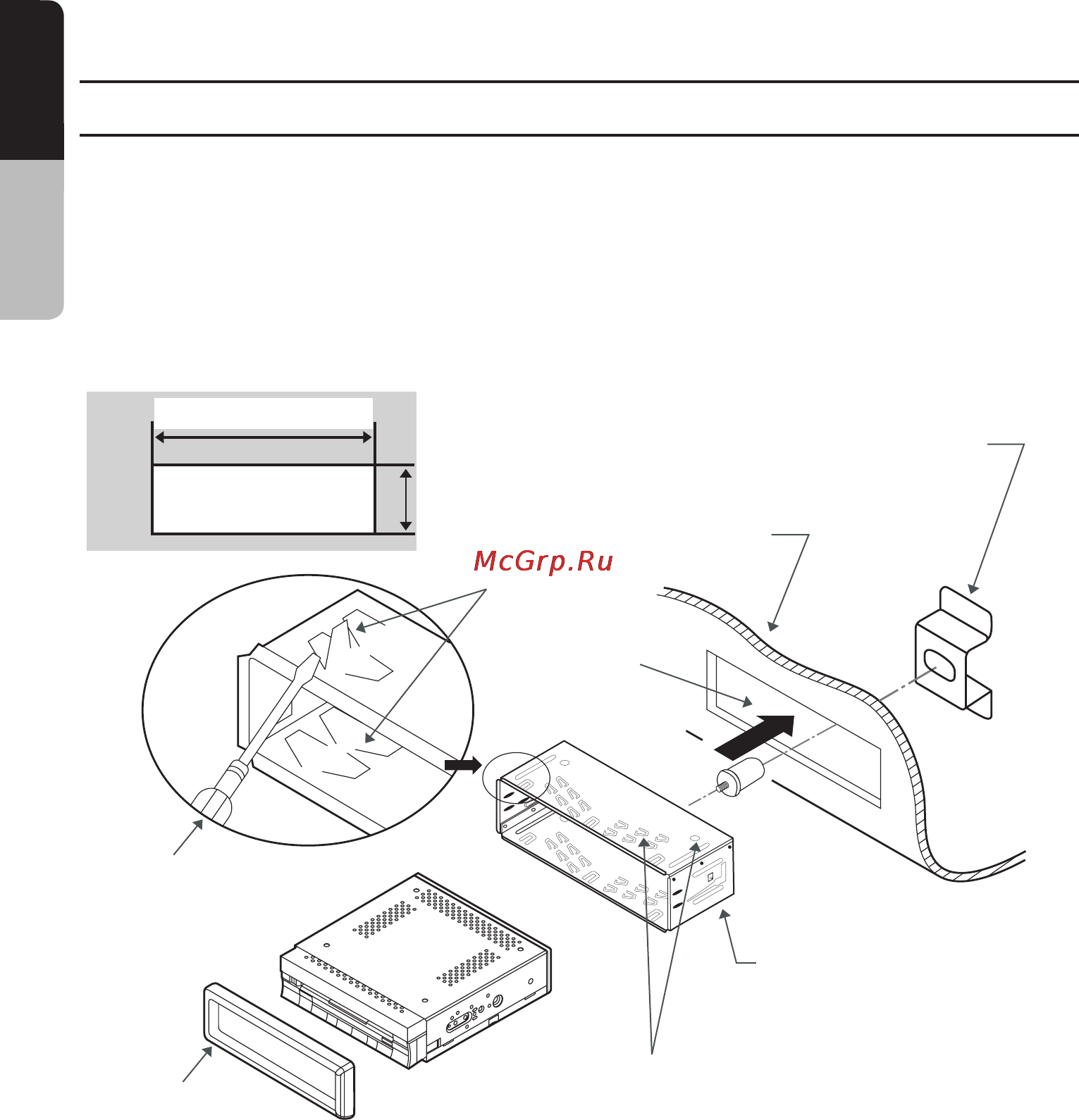 Clarion VRX578RUSB [60/68] 2 main unit installation universal mount