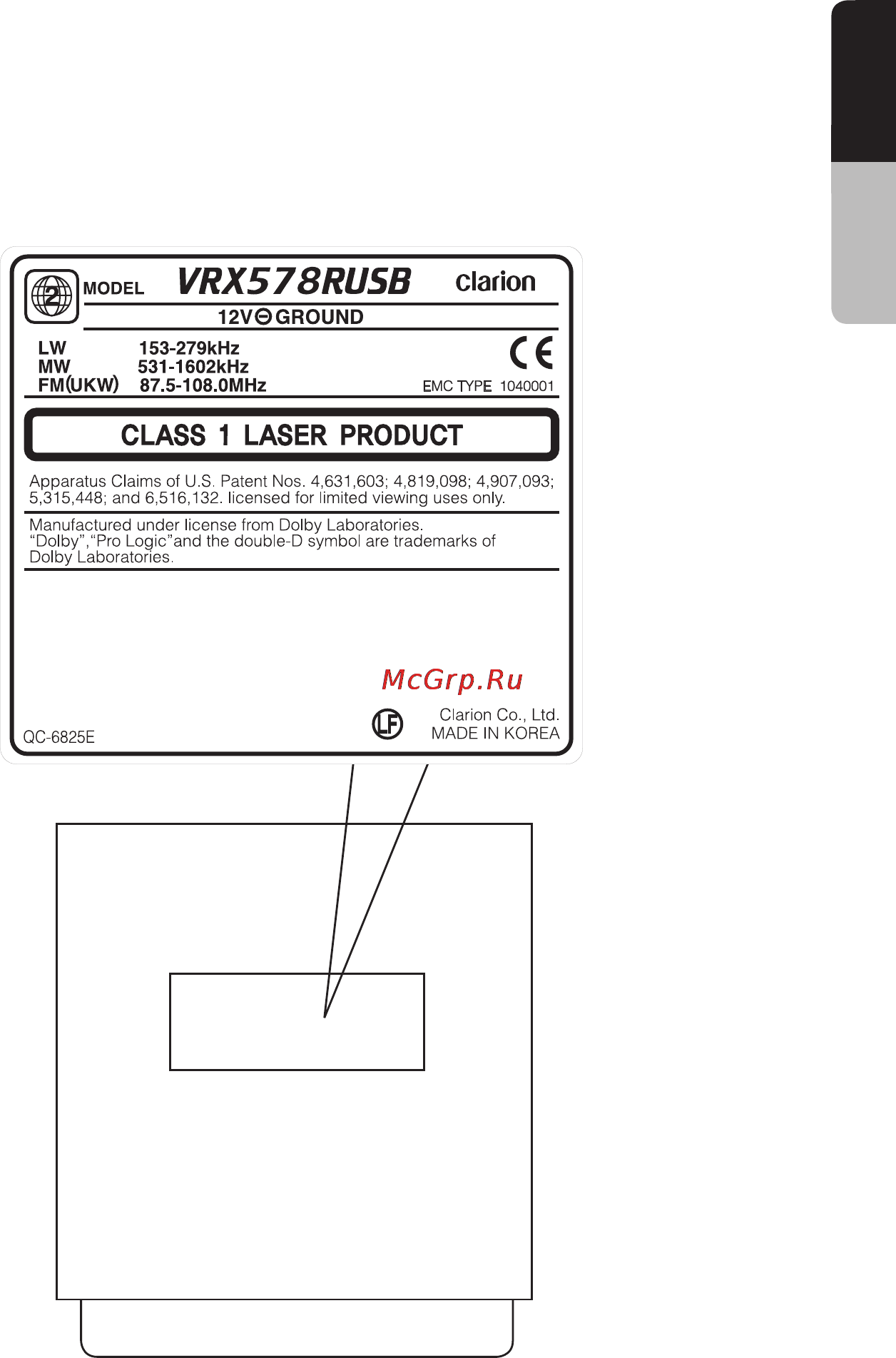 Clarion VRX578RUSB [7/68] Information for users