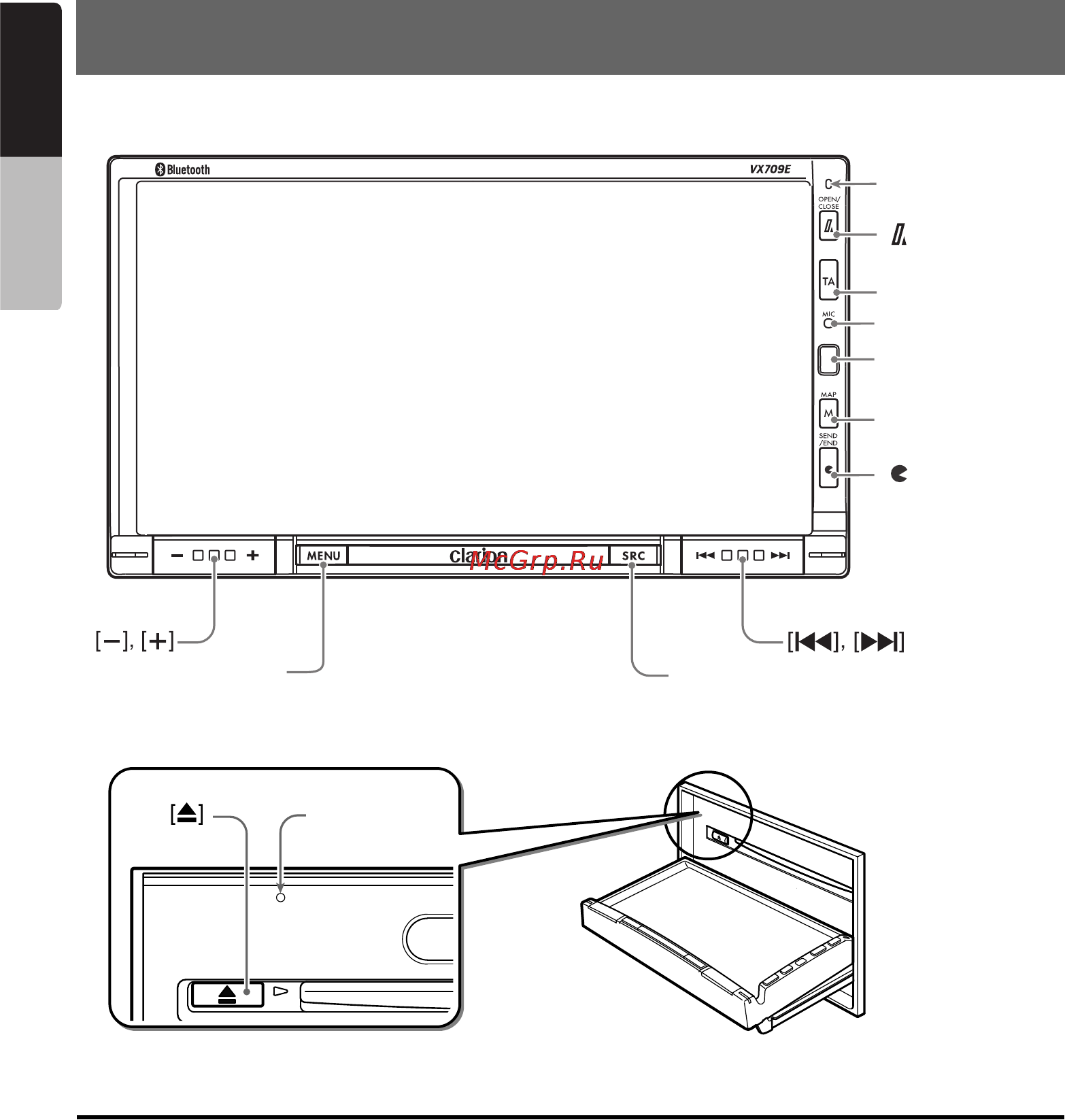 Clarion VX709E [10/85] Controls