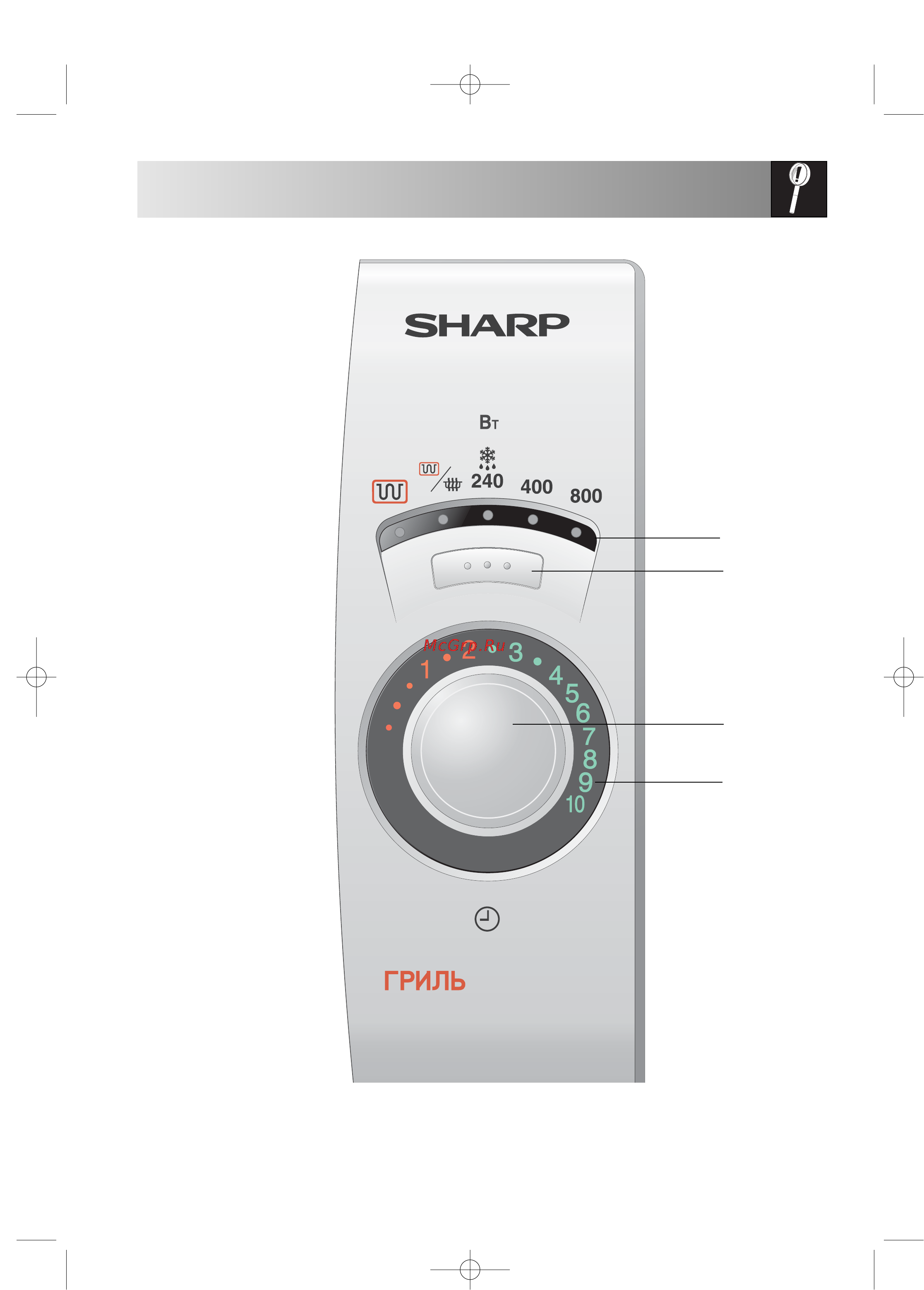 Sharp R-617R [11/33] Панель управления