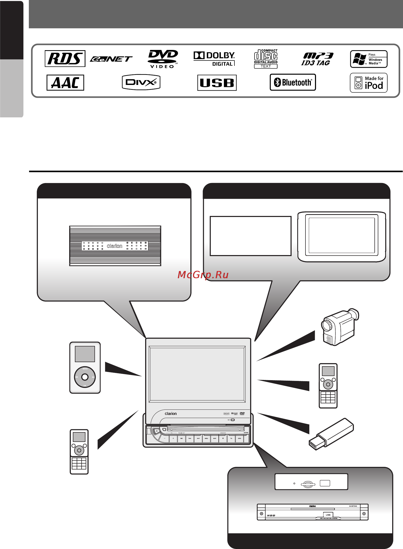 Clarion VZ709E [4/84] Features