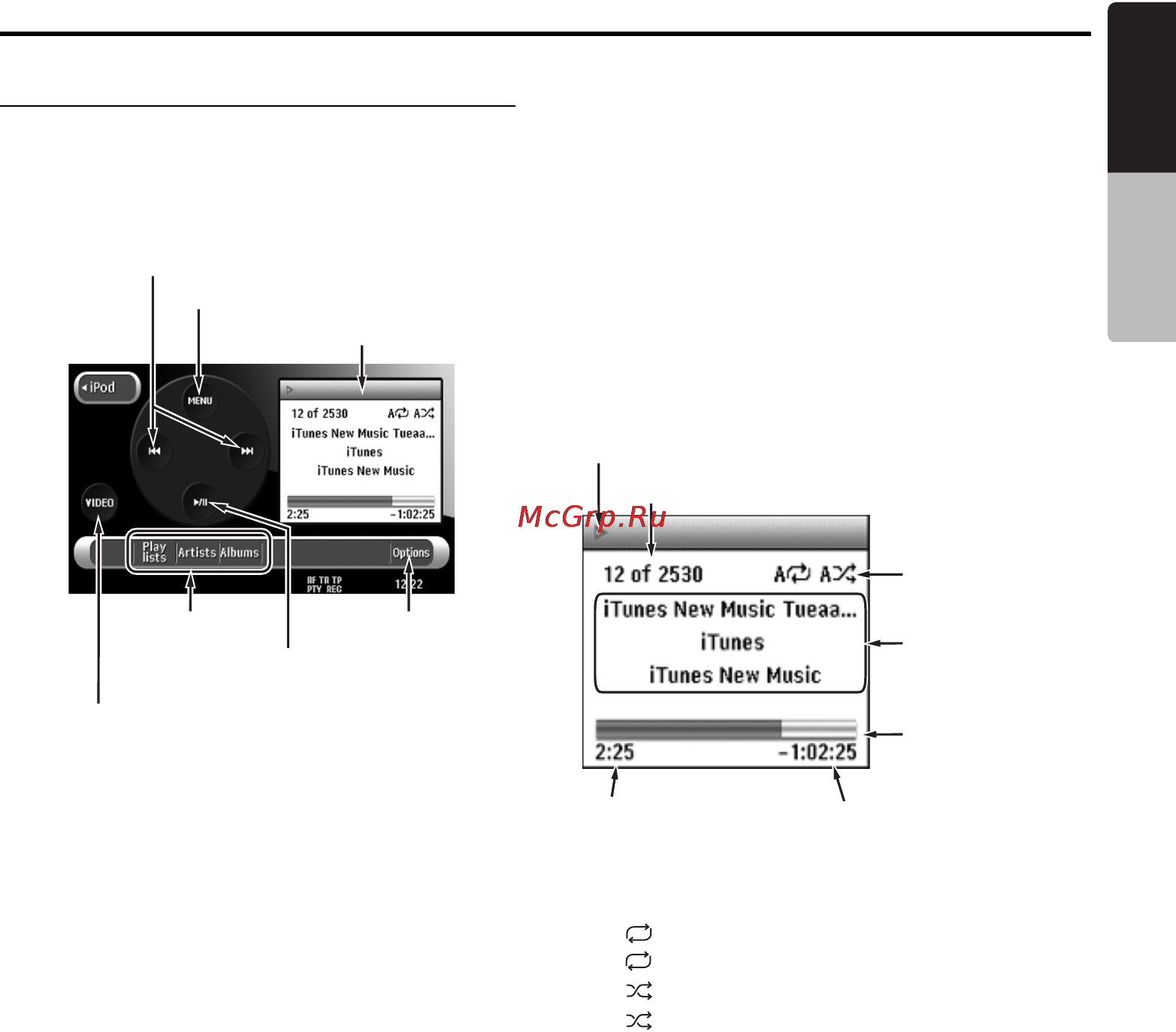 Clarion VZ709E [49/84] Controlling the ipod