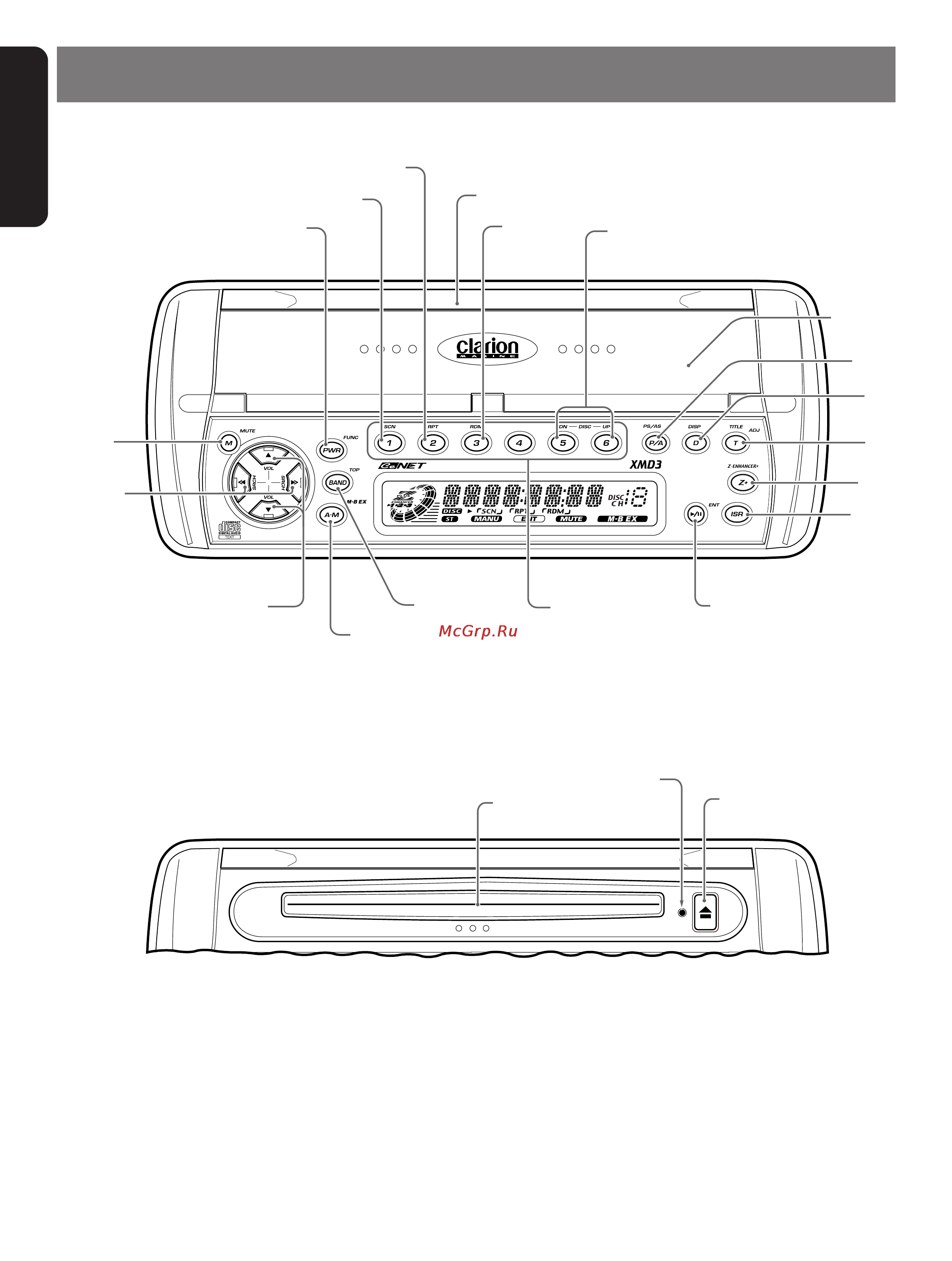 Clarion XMD3 [5/22] Controls commandes controles controlli