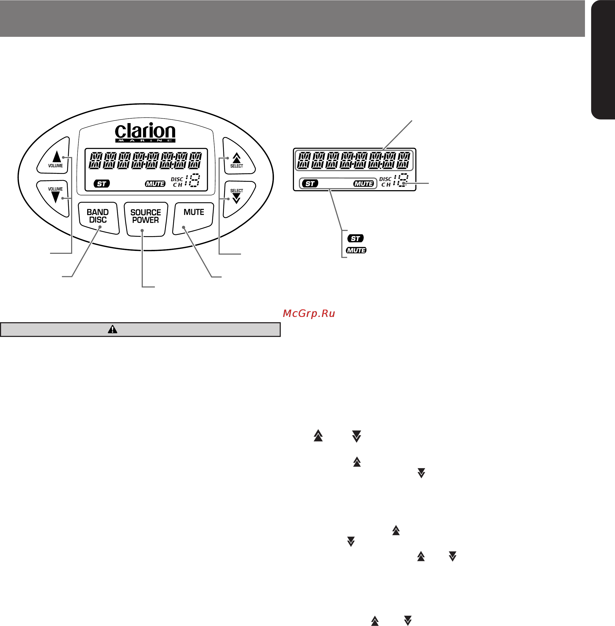 Clarion XMD3 [9/22] Wired remote control unit operations