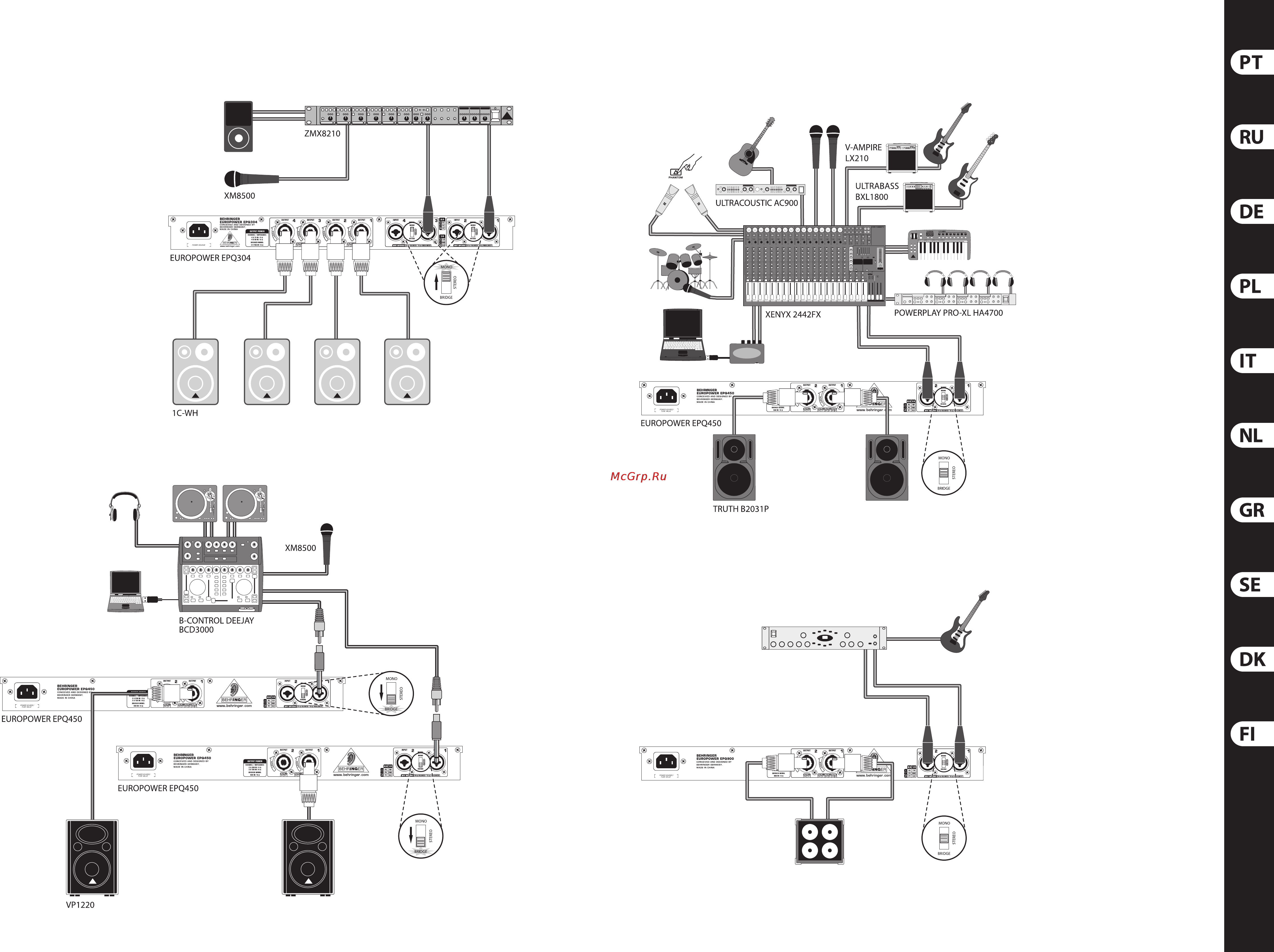 Behringer EPQ304 EUROPOWER [17/31] Шаг 1 подключение