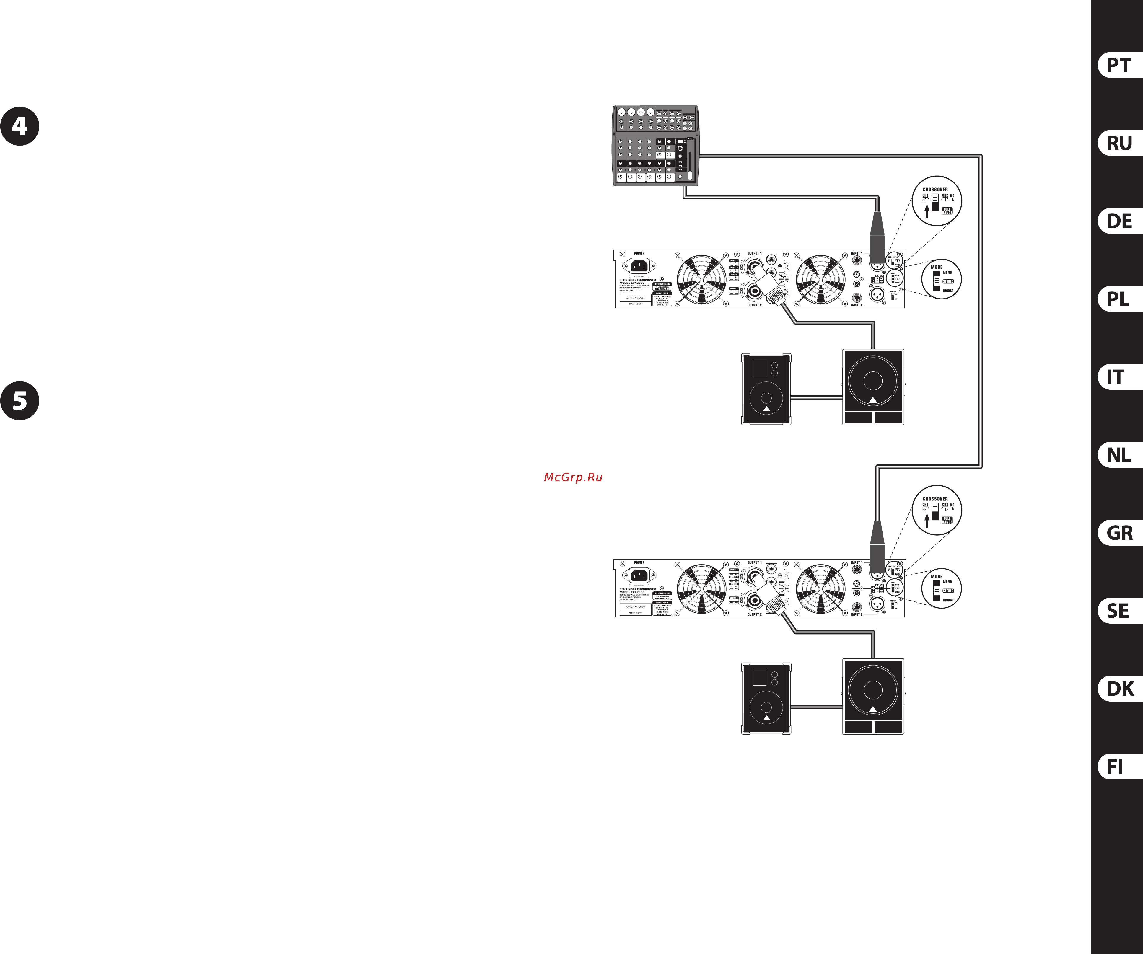 Behringer EPX 2800 EUROPOWER [19/26] Europower epx2800 epx4000 bi amping