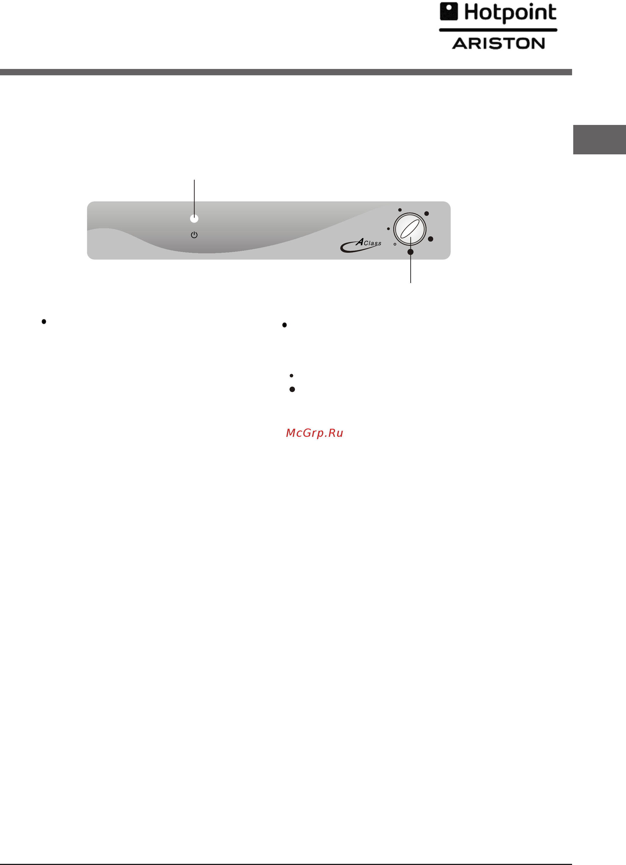 Hotpoint-Ariston RMBA 1185 LV [13/20] Control panel