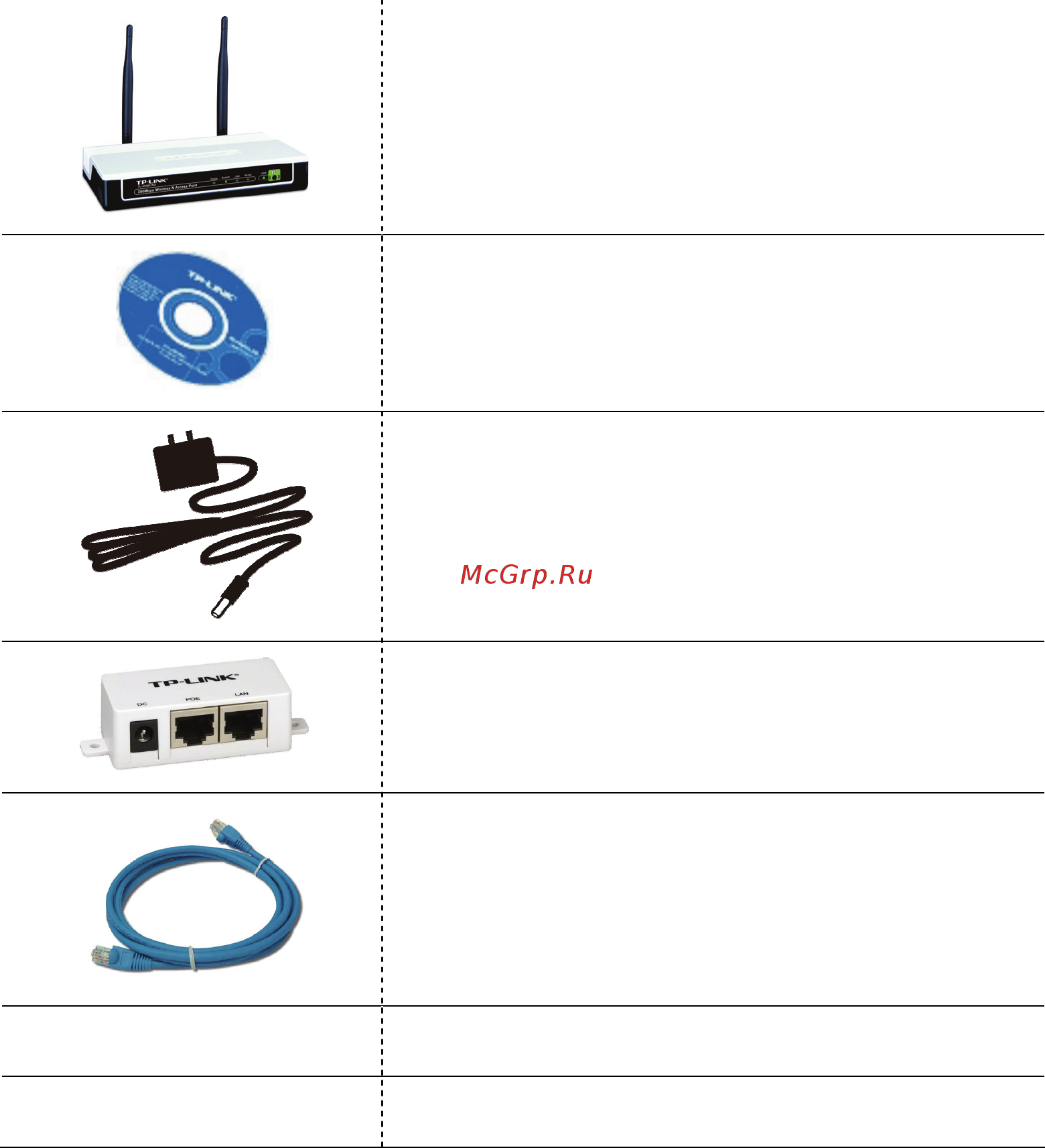 Tp-Link TL-WA801ND V1 [8/76] Package contents