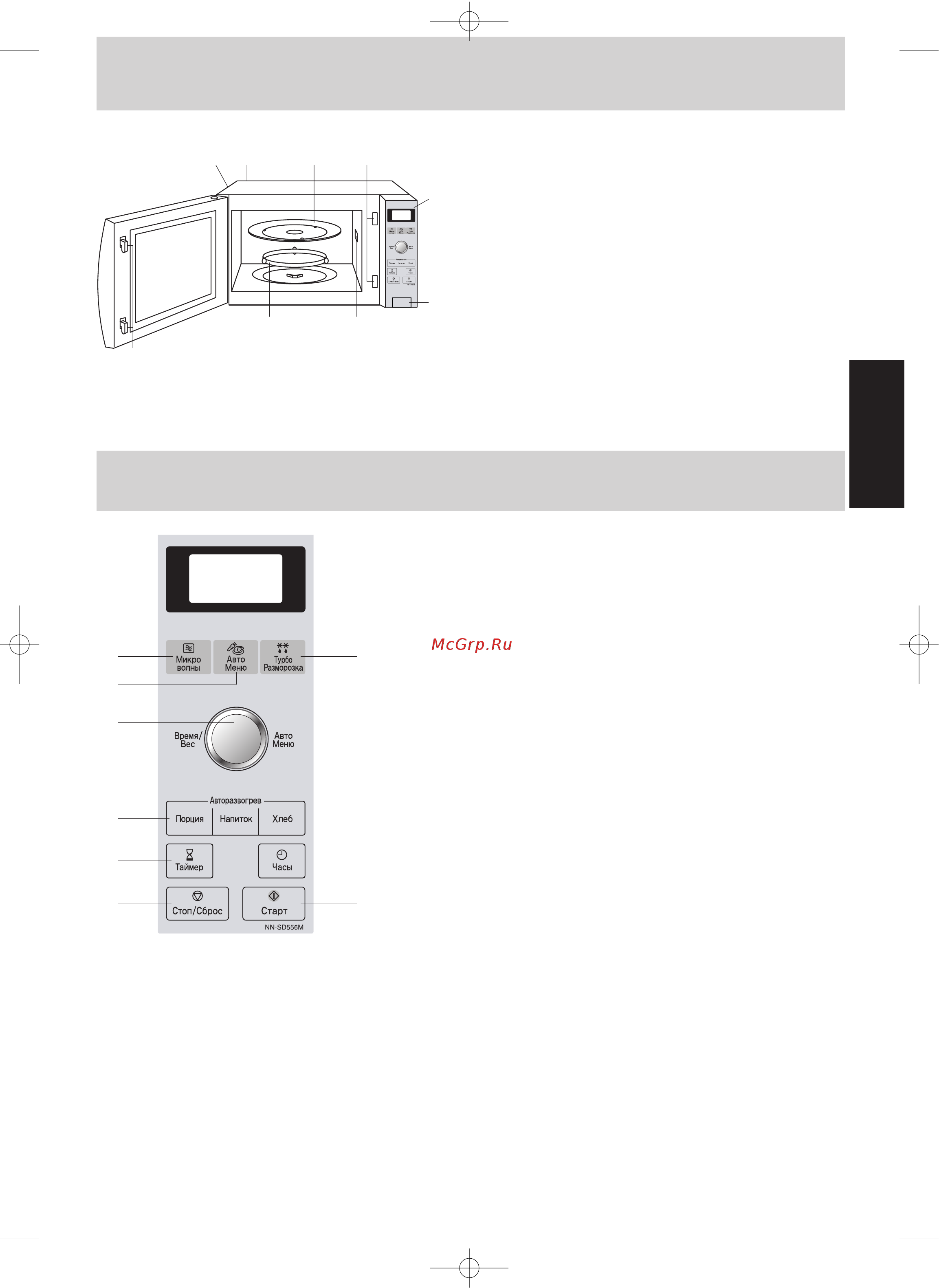 Panasonic NN-SD556 [4/14] Панель управления