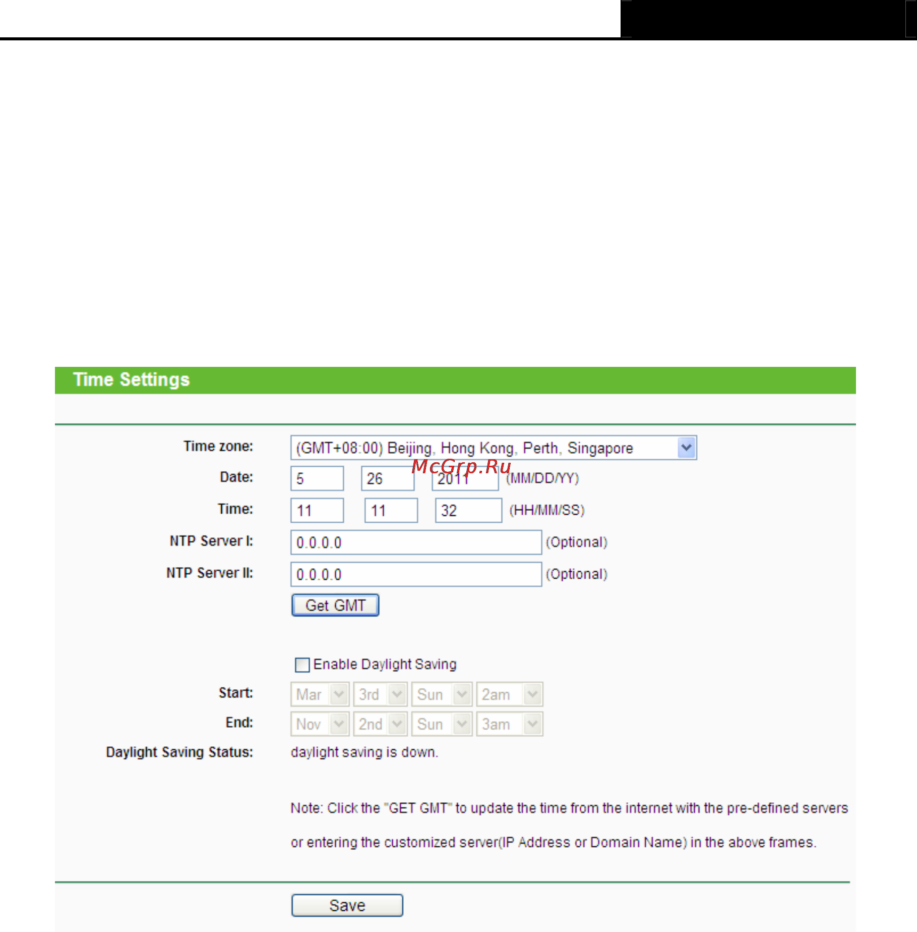 Tp-Link TL-WR1043ND [101/122] Time setting