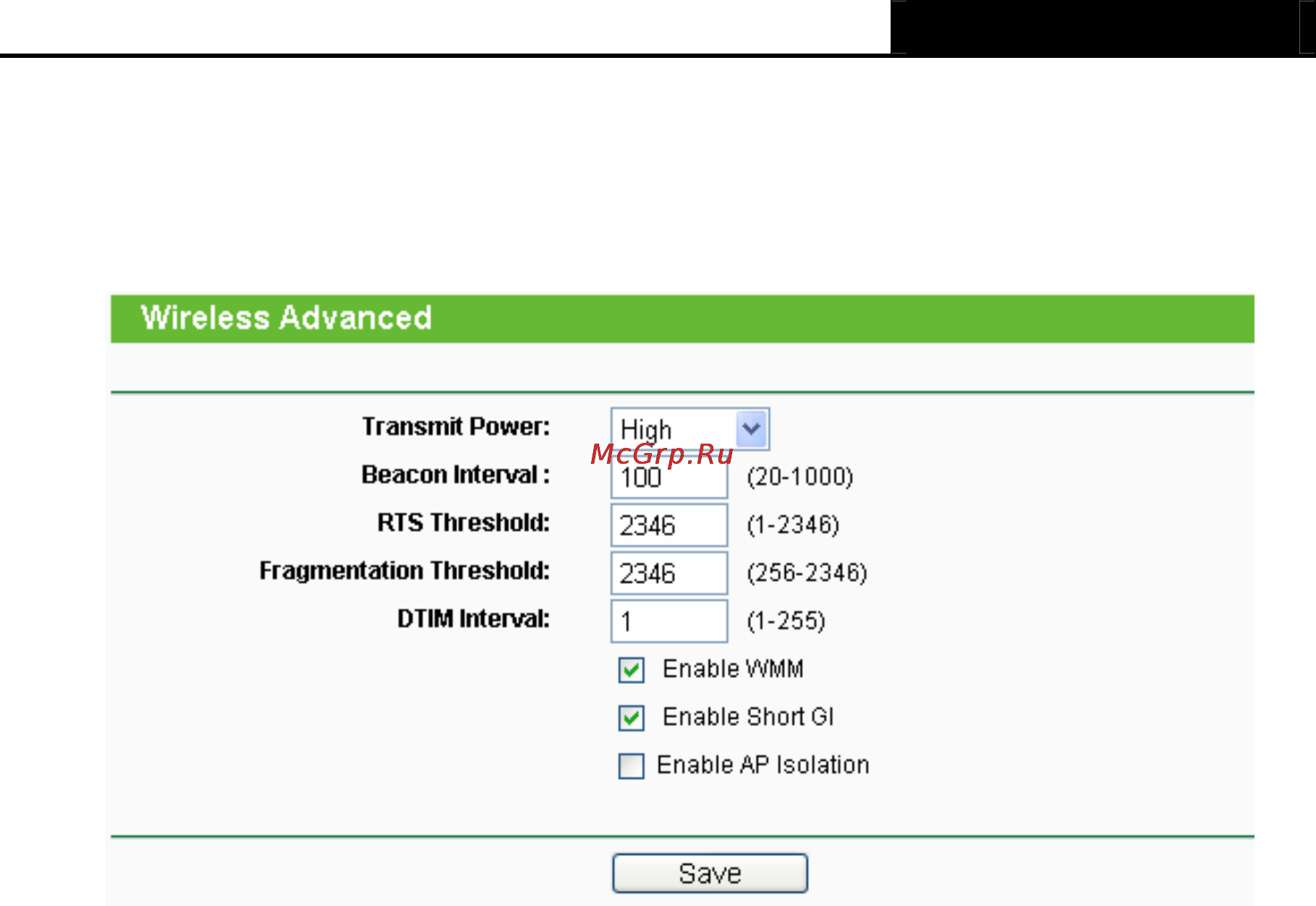 Tp-Link TL-WR1043ND [51/122] Wireless advanced