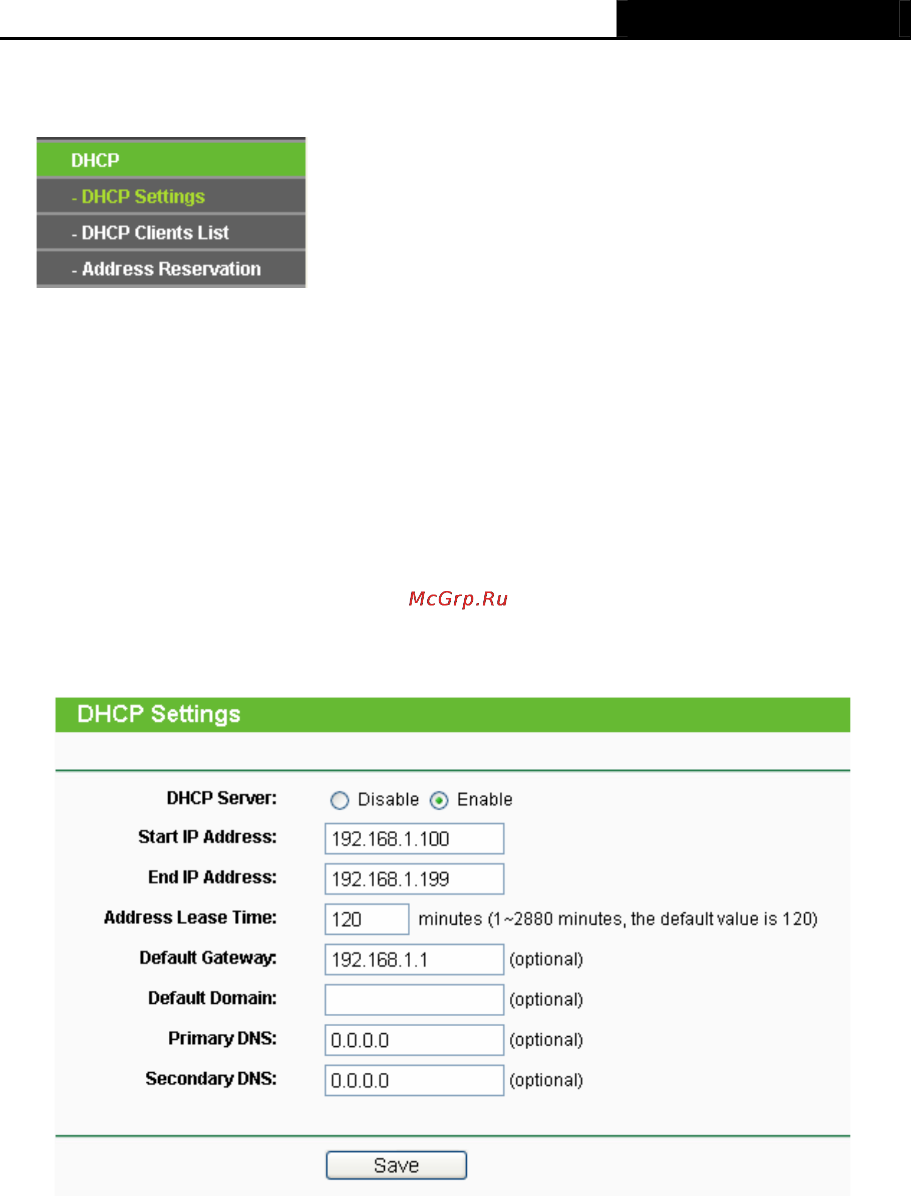 Tp-Link TL-WR1043ND [53/122] Dhcp settings