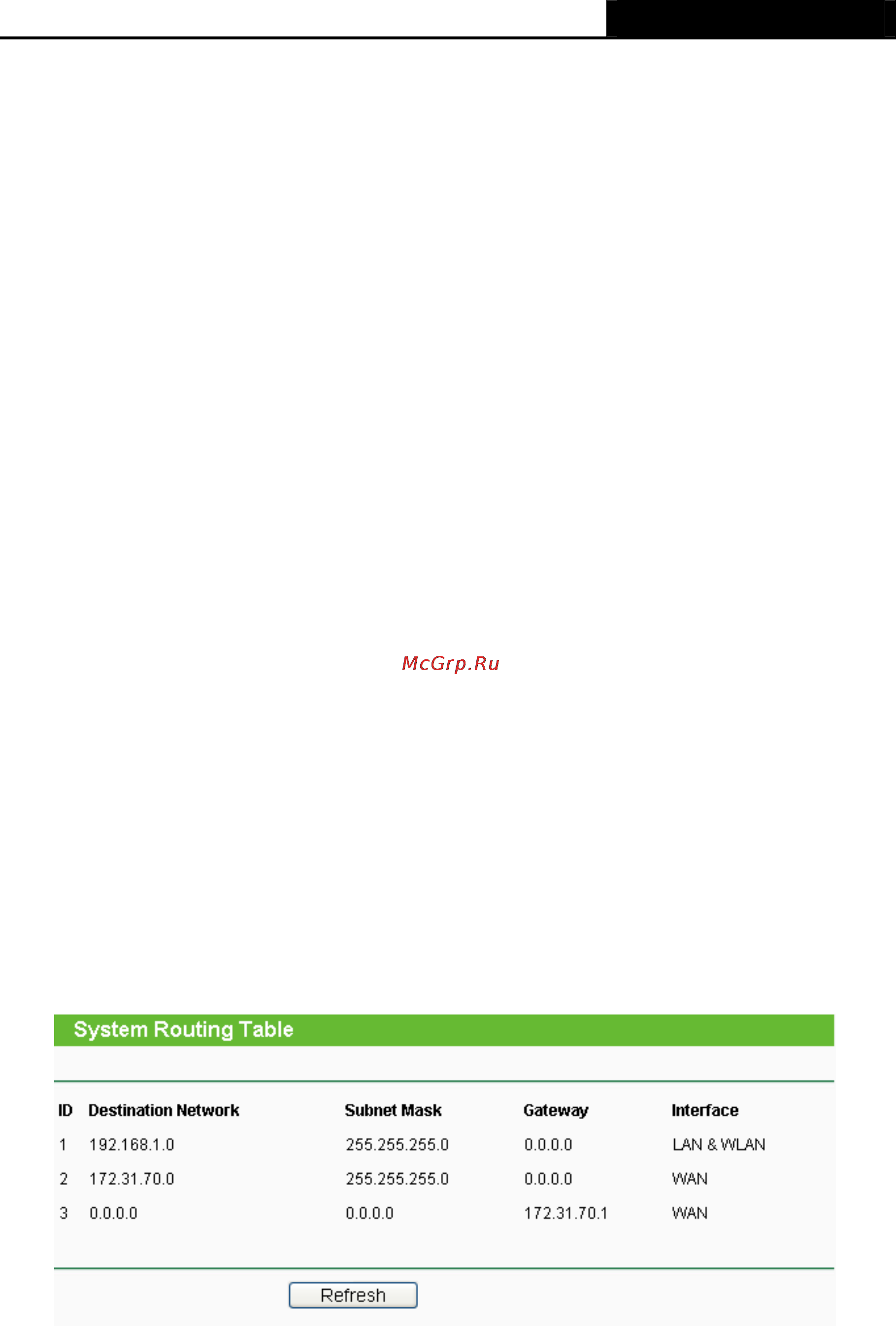 Tp-Link TL-WR1043ND [92/122] System routing table