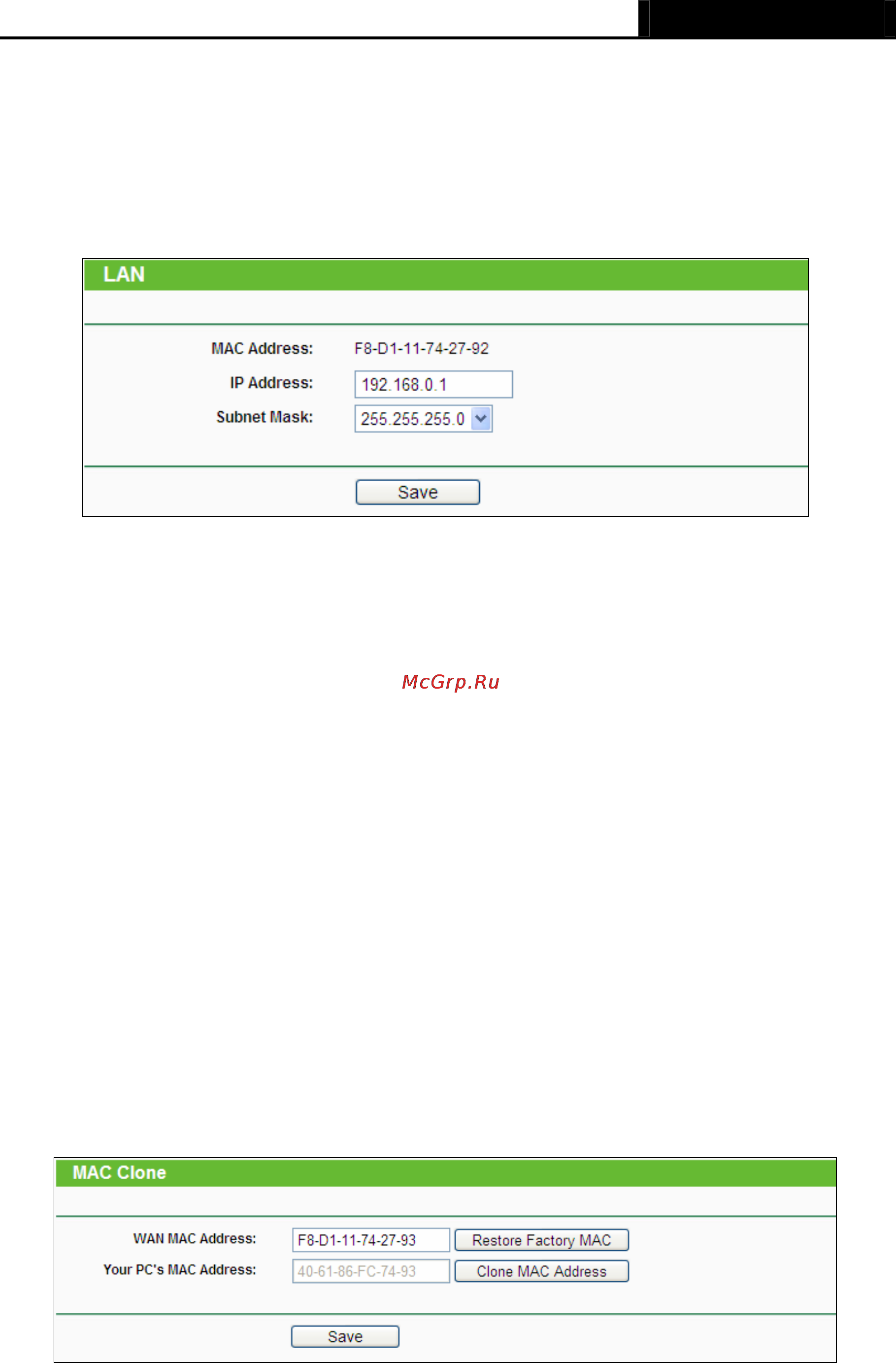 Tp-Link TL-WR940N [43/112] Mac clone