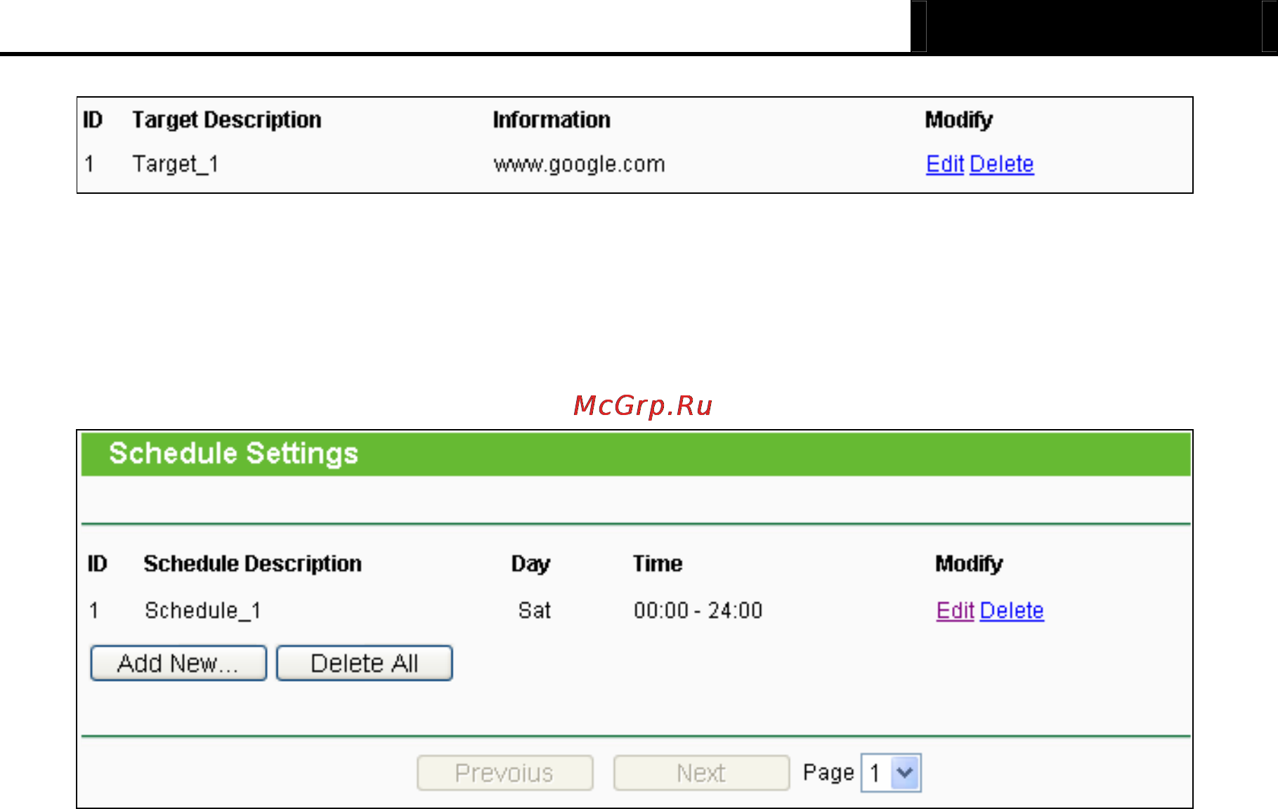 Tp-Link TL-WR940N [78/112] Schedule