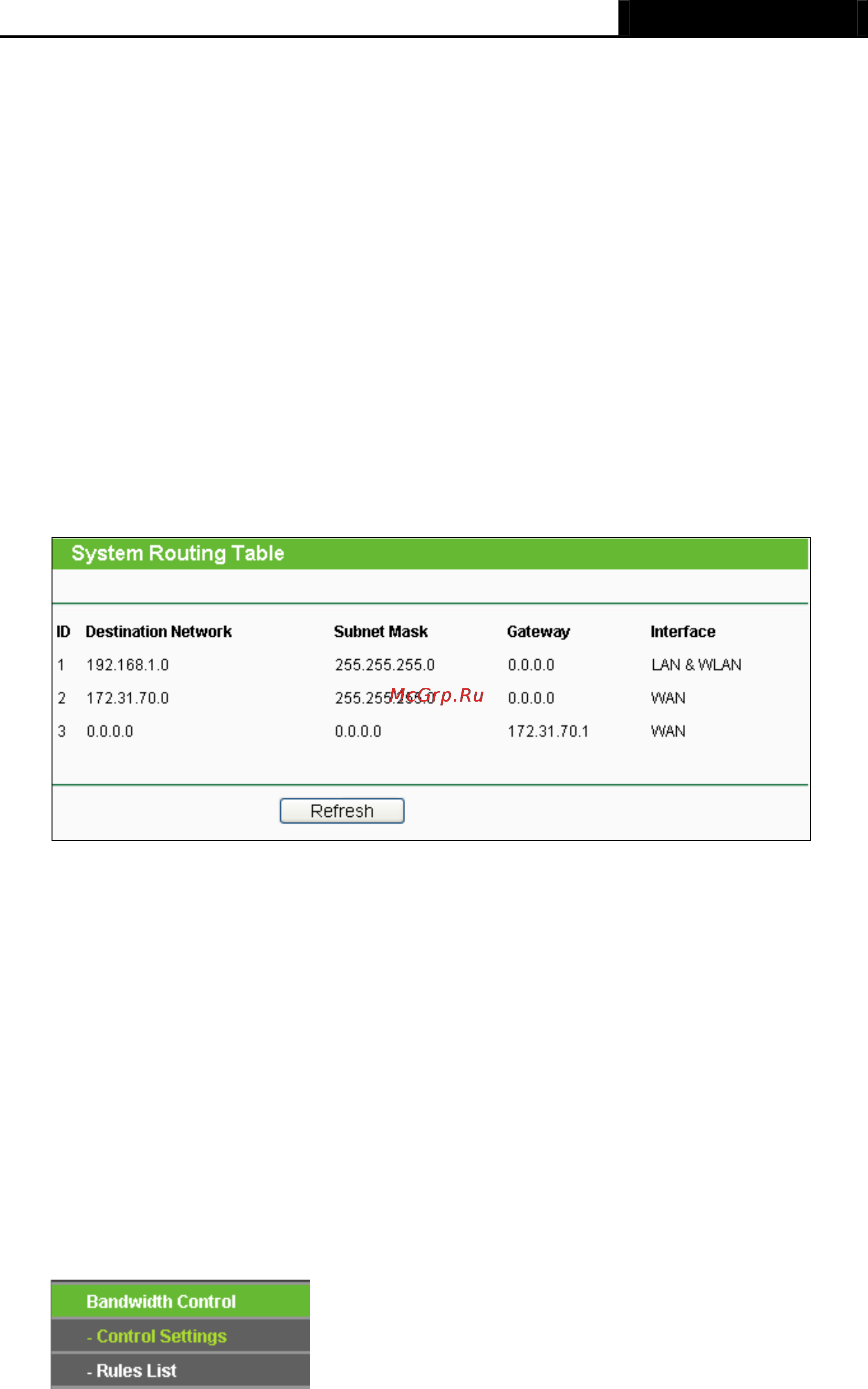 Tp-Link TL-WR940N [81/112] System routing table