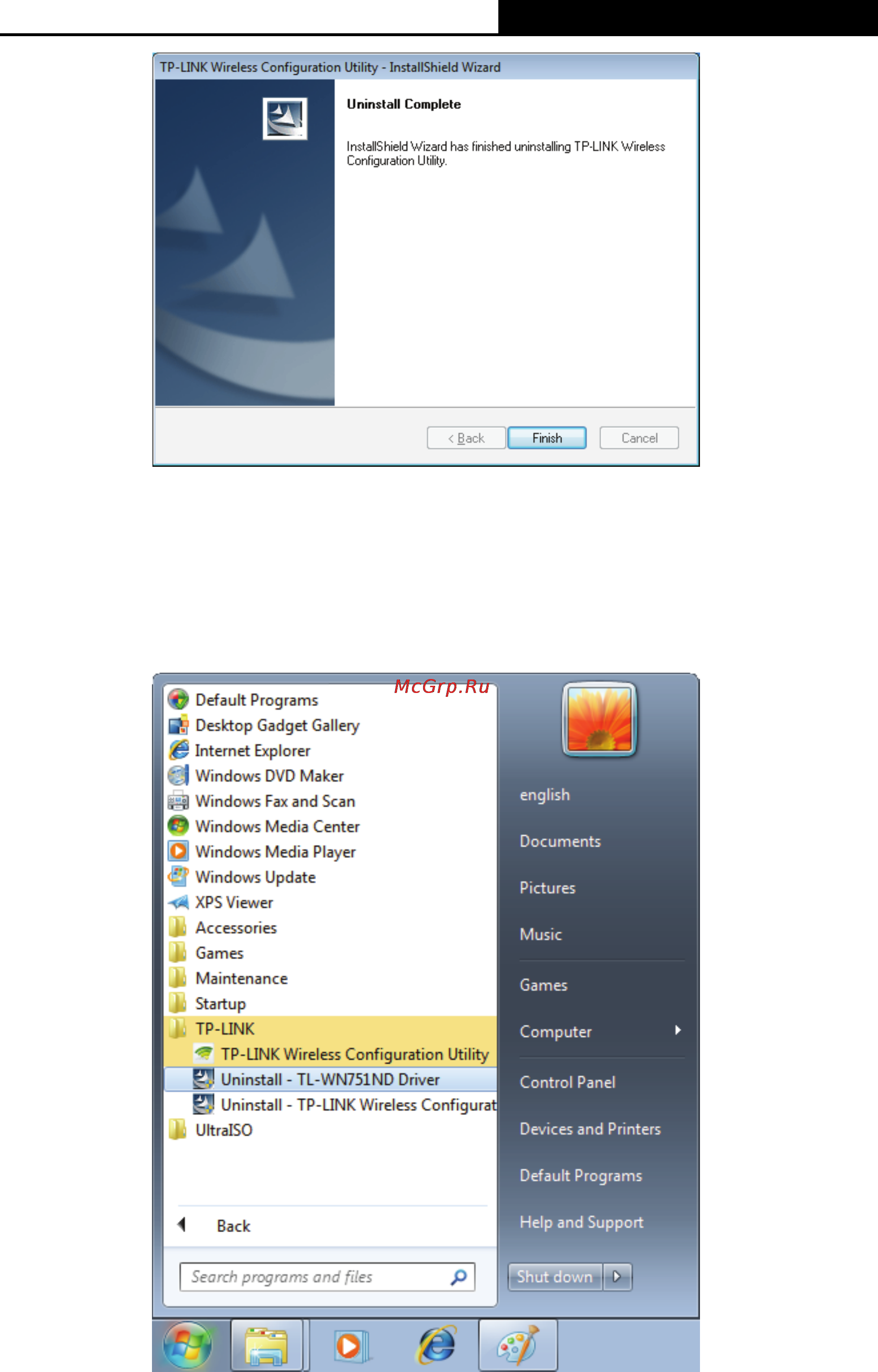Tp-Link TL-WN751ND [36/40] Uninstall the driver software from your pc