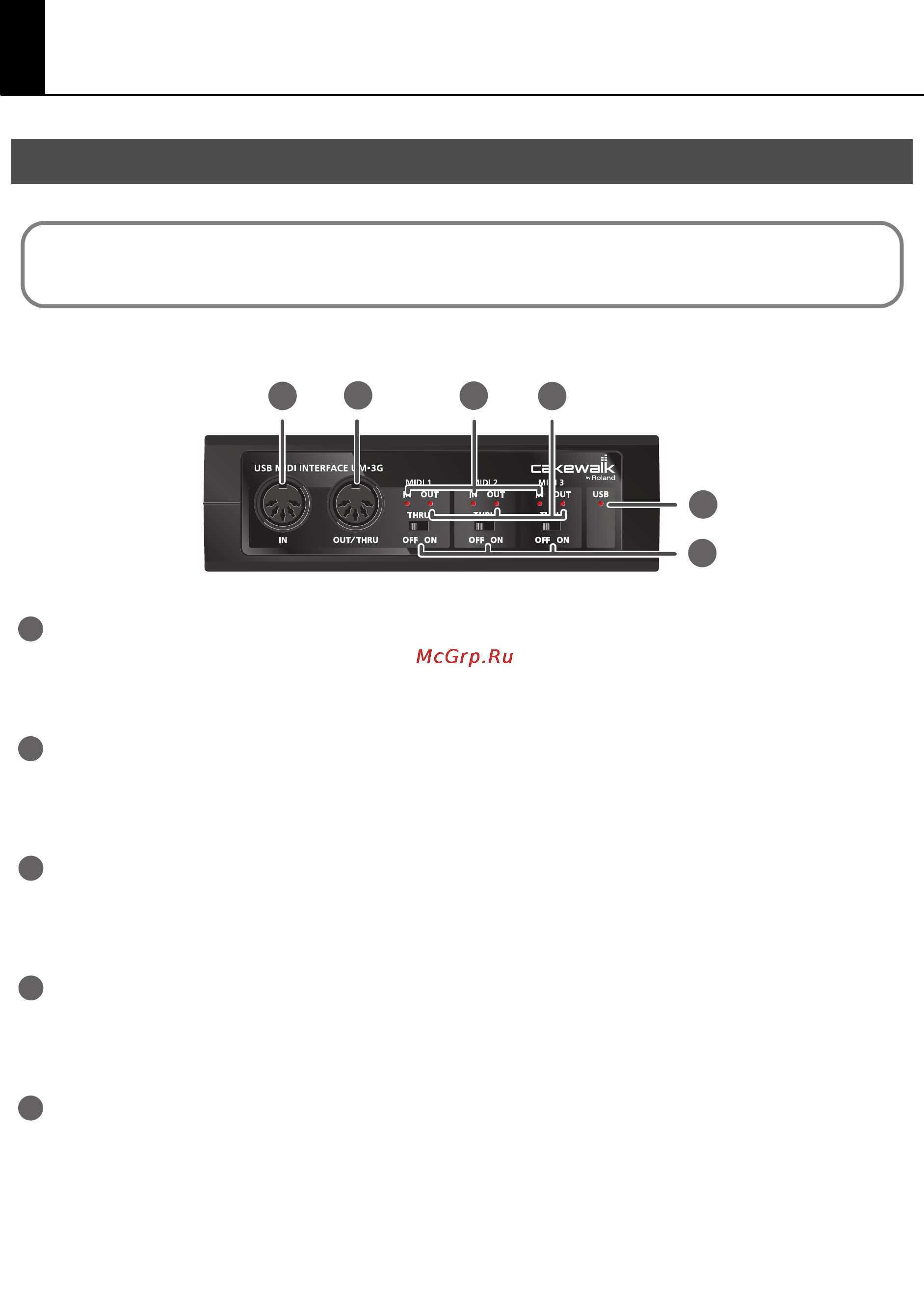 Cakewalk UM-3G [8/49] Элементы прибора и их функции