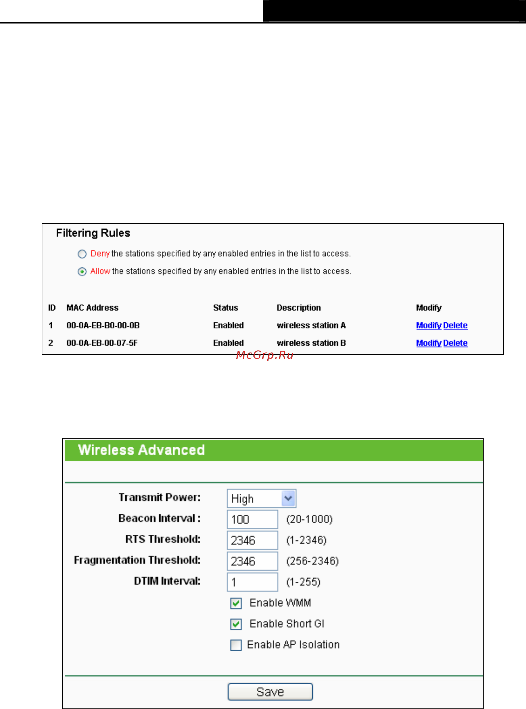 Tp-Link TL-WR700N [78/175] Wireless advanced