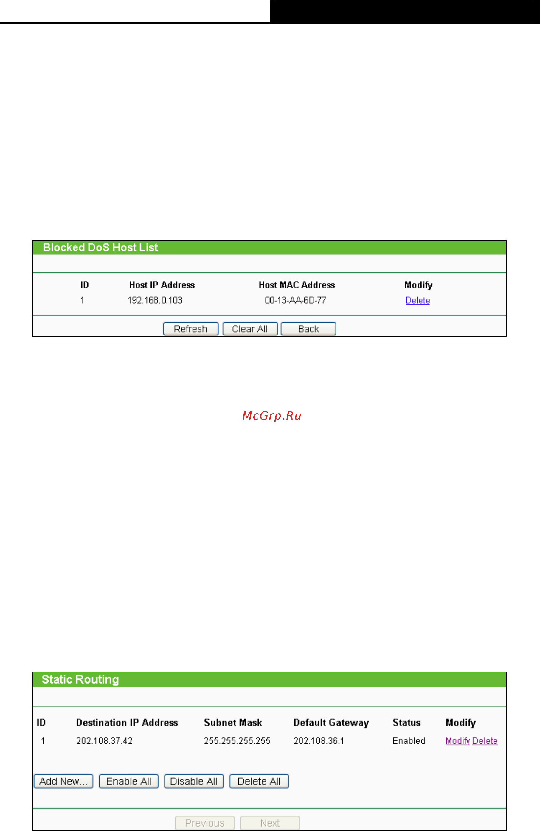 Tp-Link TL-WR700N [97/175] Static routing