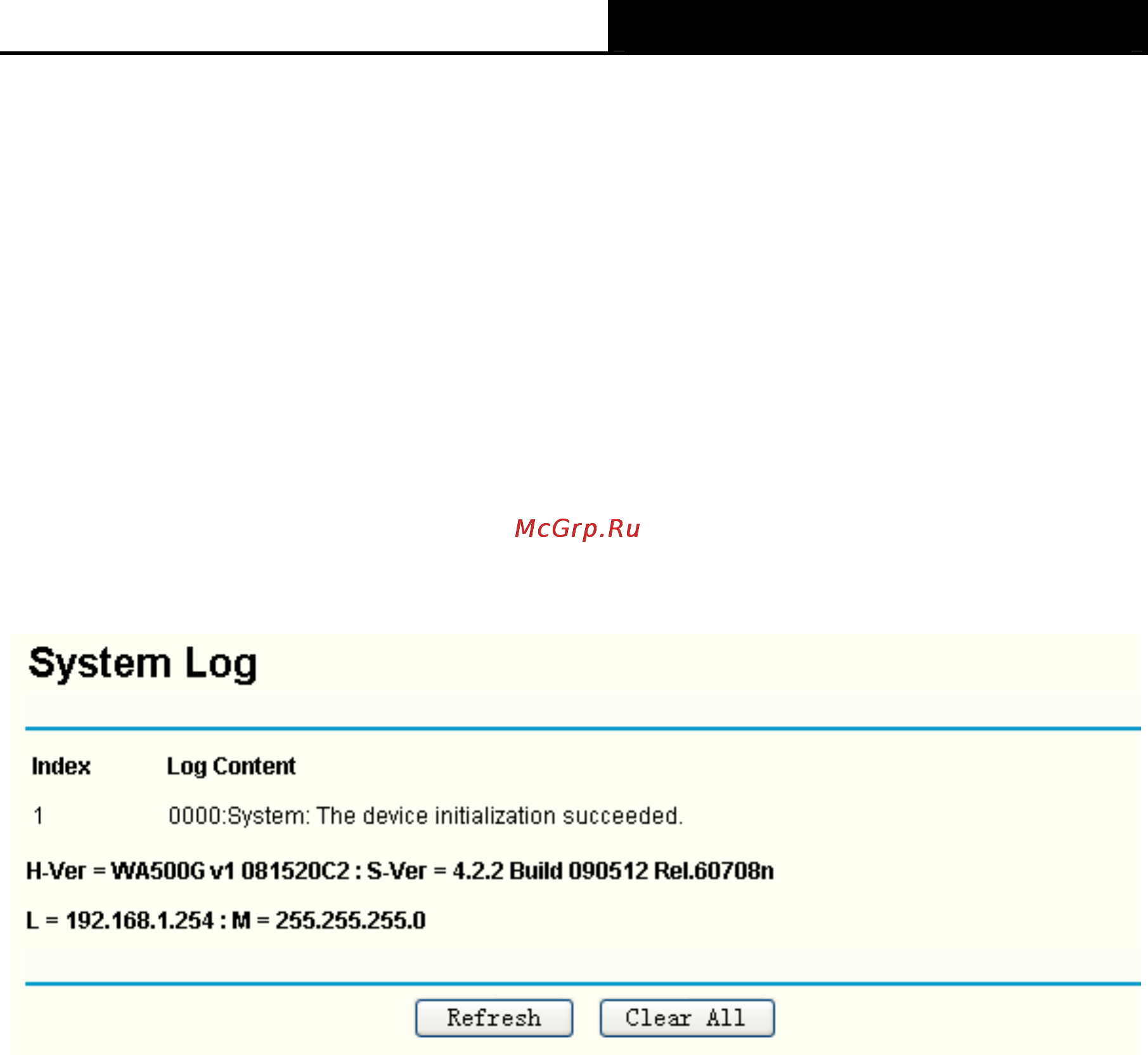 Tp-Link TL-WA500G [45/53] Syslog