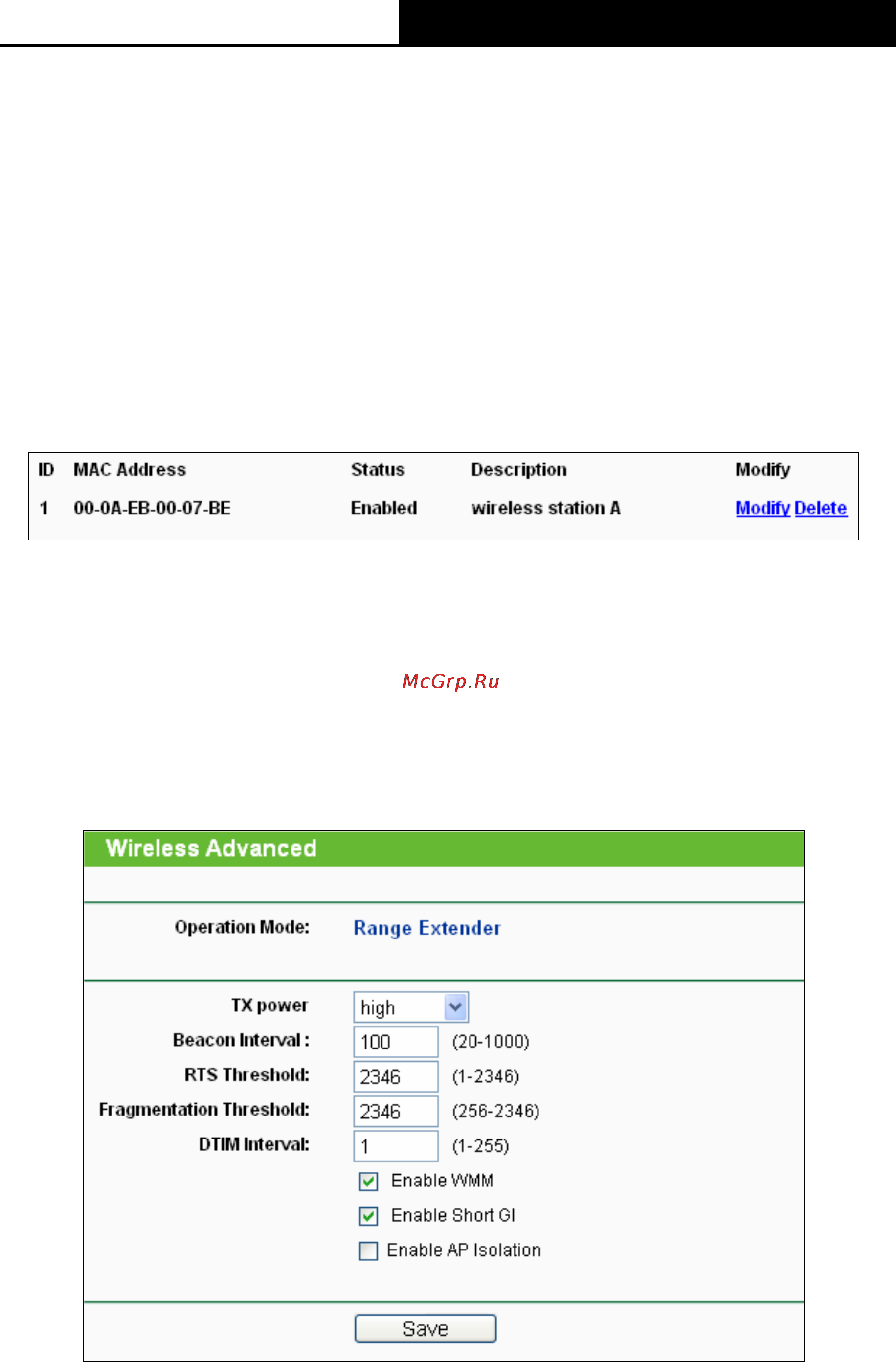 Tp-Link TL-WA730RE [41/64] Wireless advanced