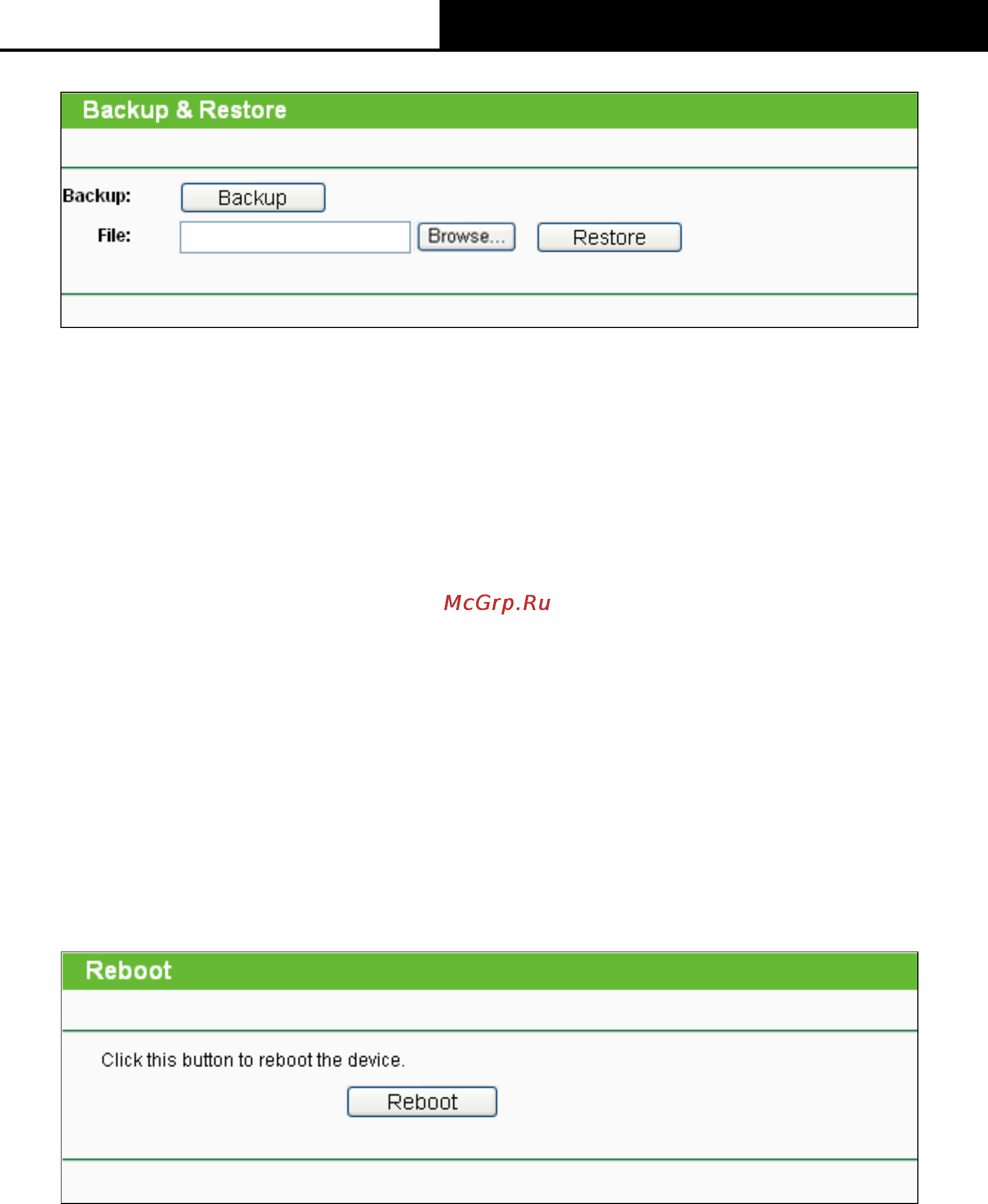 Tp-Link TL-WA730RE [54/64] Reboot
