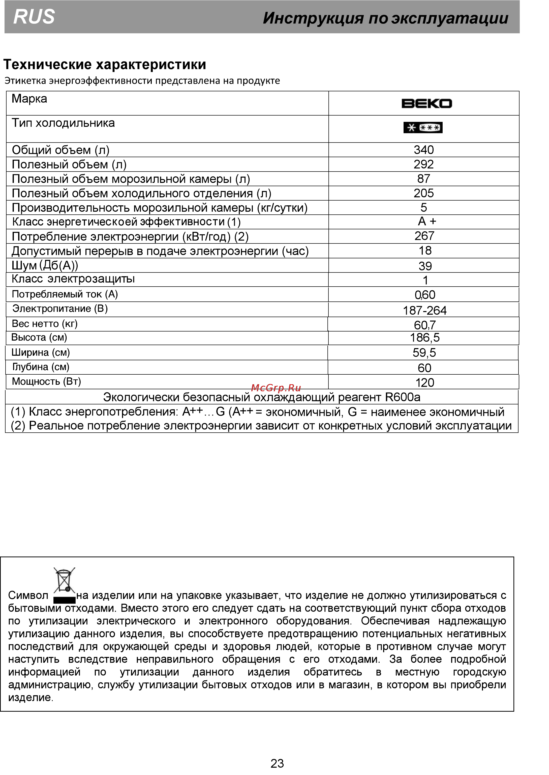 Beko CS334020S [13/17] Инструкция по эксплуатации