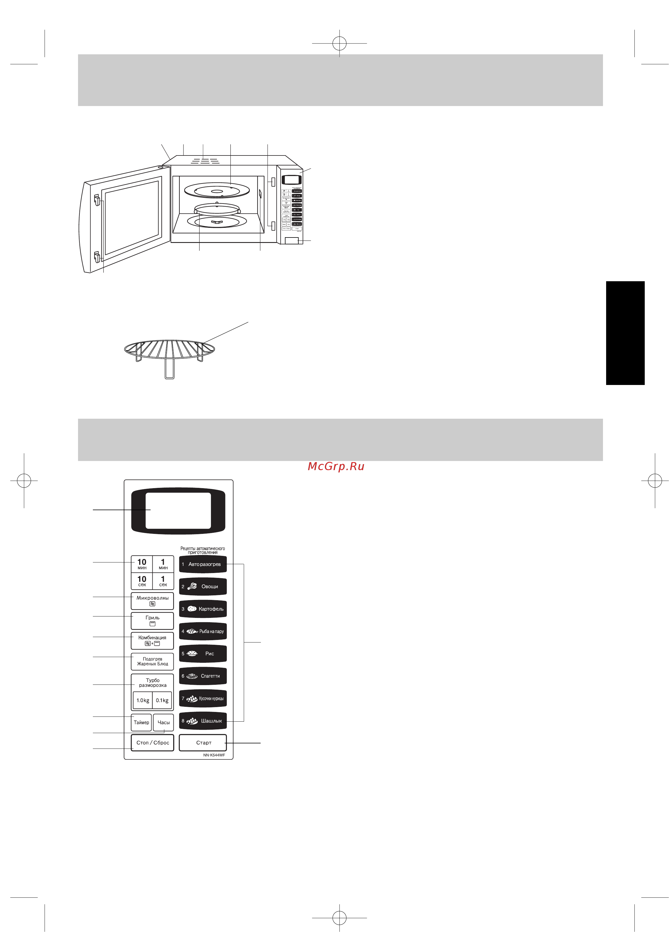 Panasonic NN-K544 [4/14] Принципиальная схема устройства