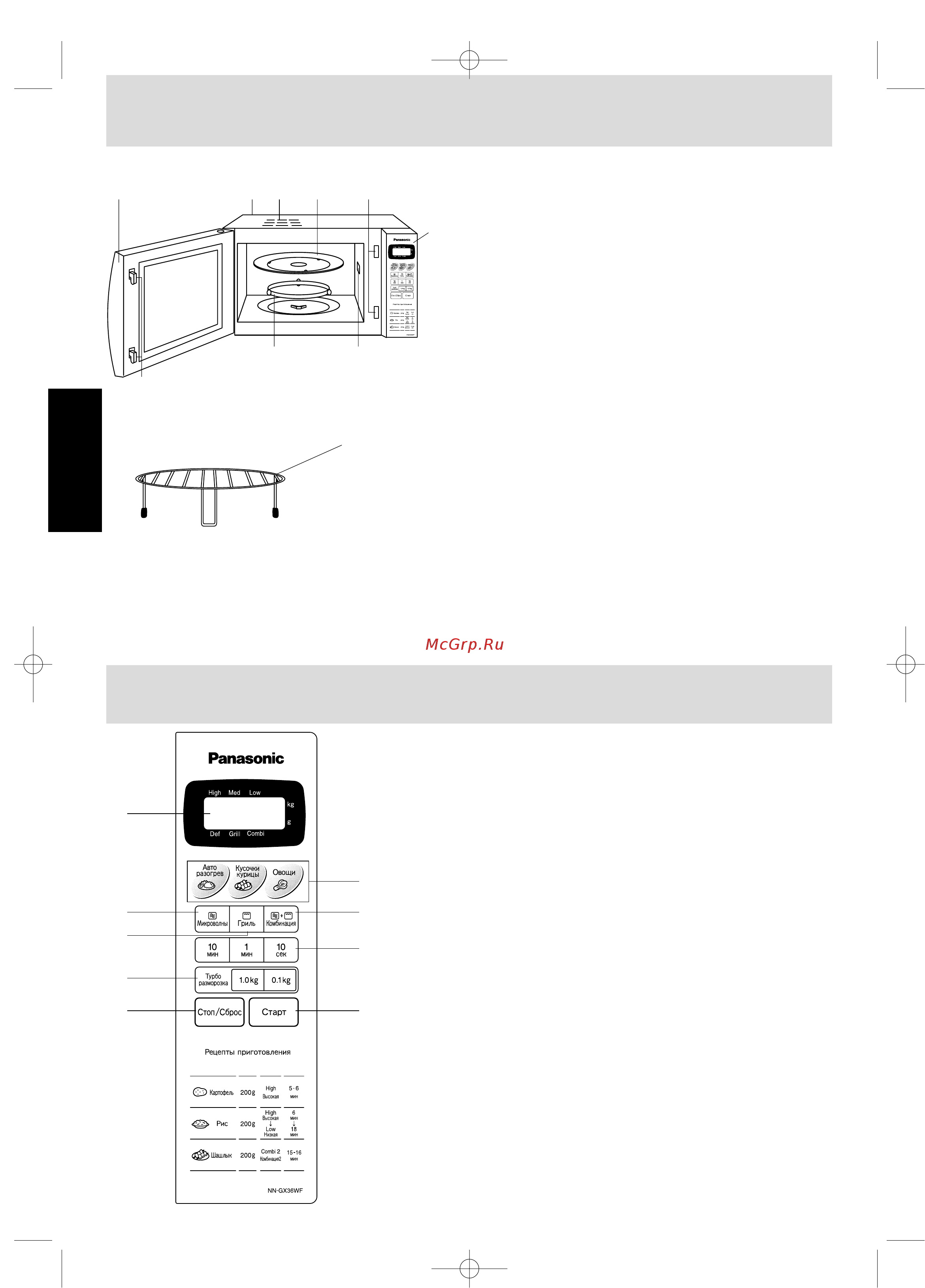Panasonic NN-GX 36WF [5/35] Панель управления