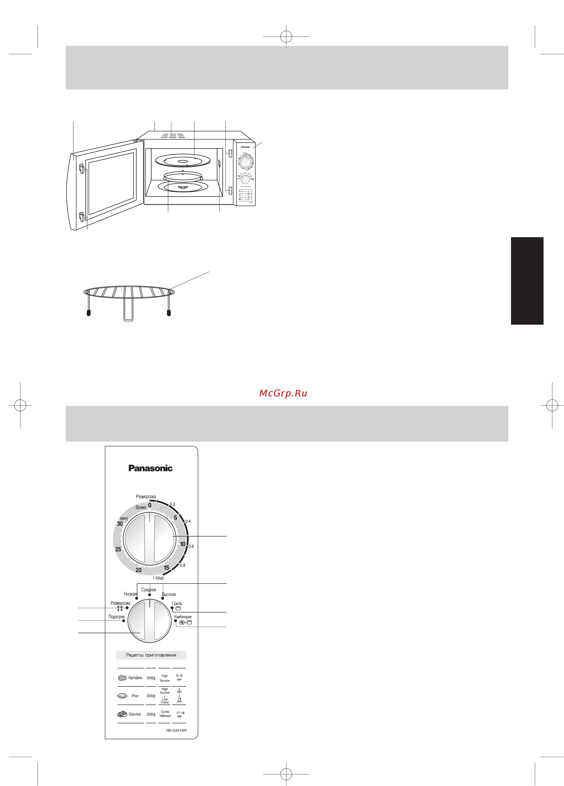 Panasonic NN-GX31 [5/32] Панель управления