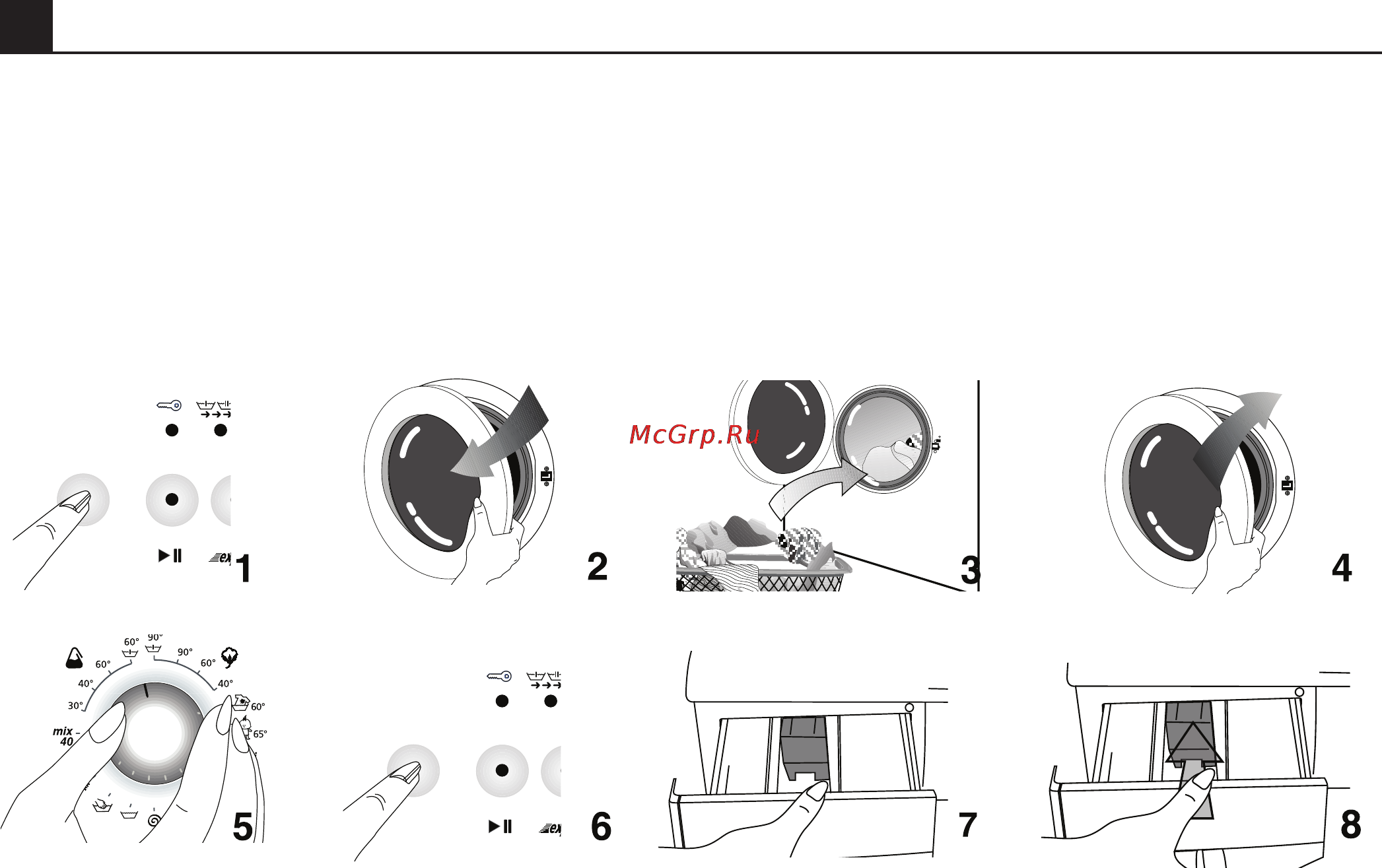 Beko WKD 25100 T [39/52] Program selection and starting machine