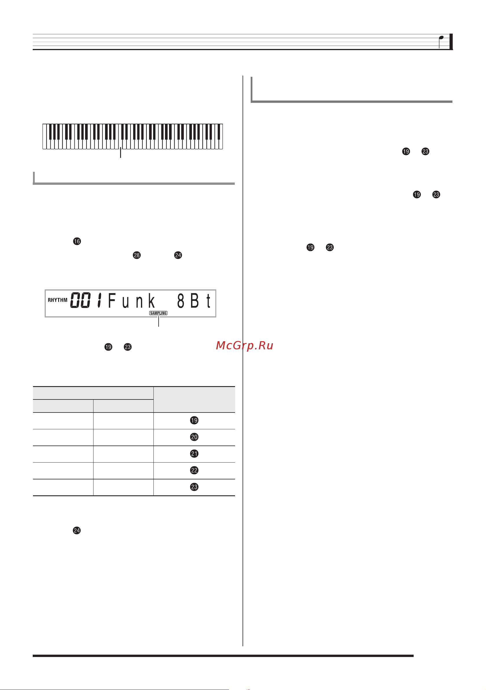 Casio WK-200 [20/80] Закольцовывание звукового сэмпла