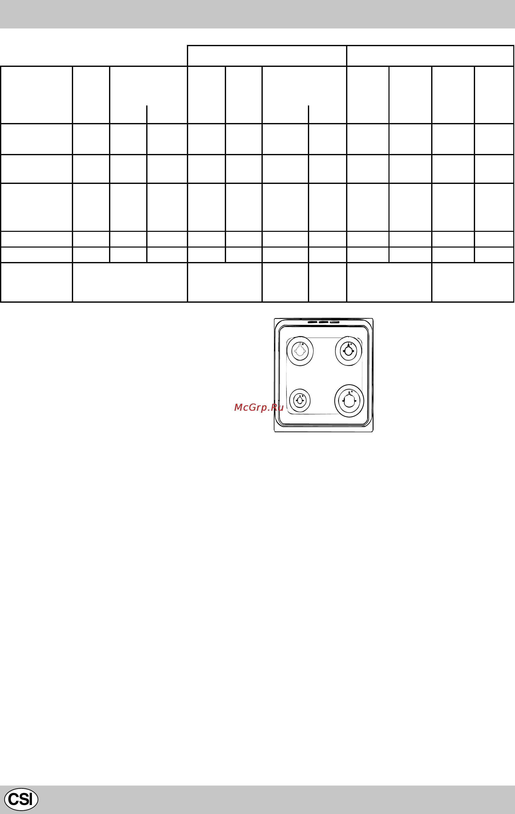 Indesit K 1G21 X [7/13] Характеристики горелок и жиклеров