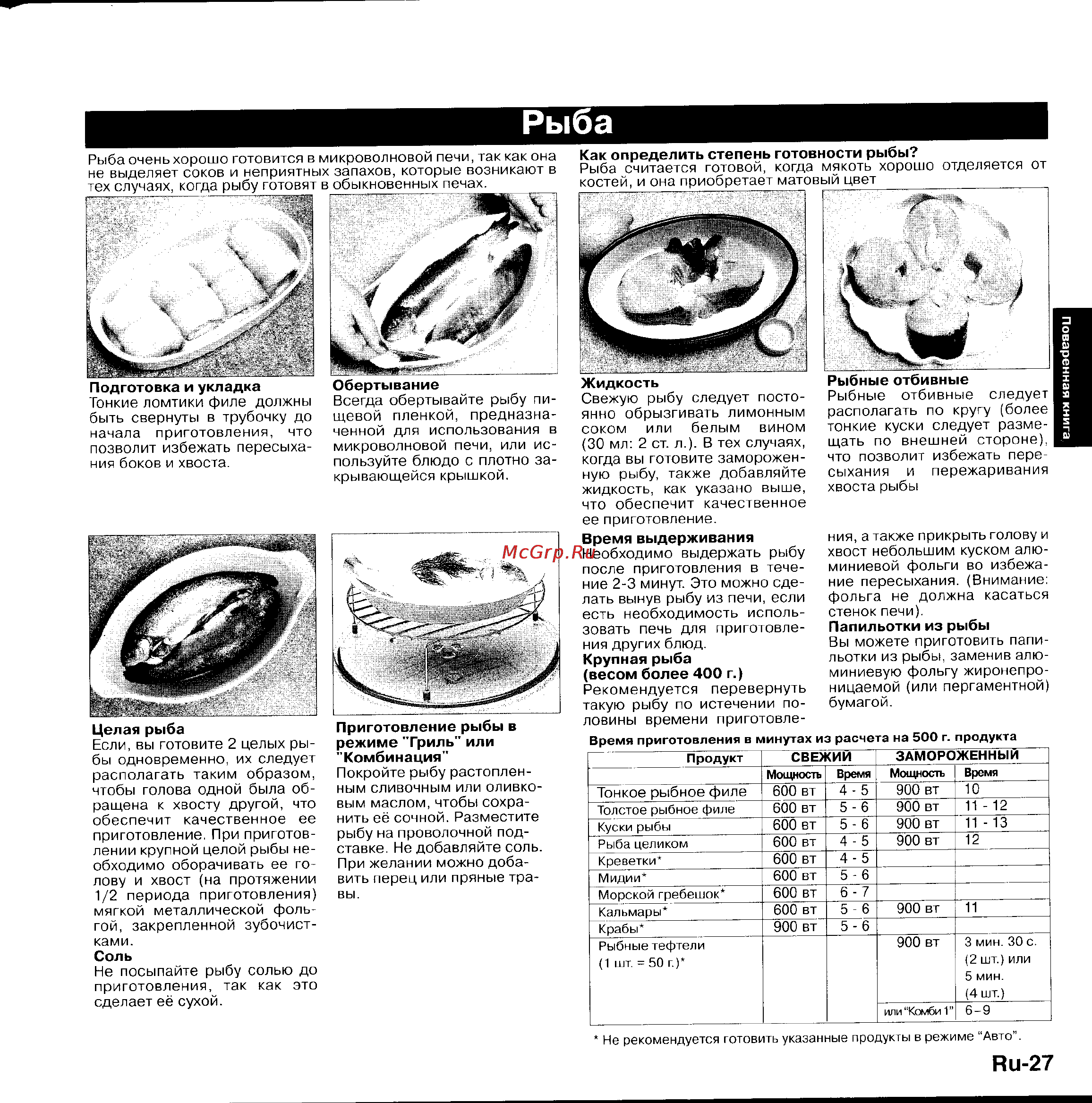 Panasonic NN-F359W [28/31] Рыба