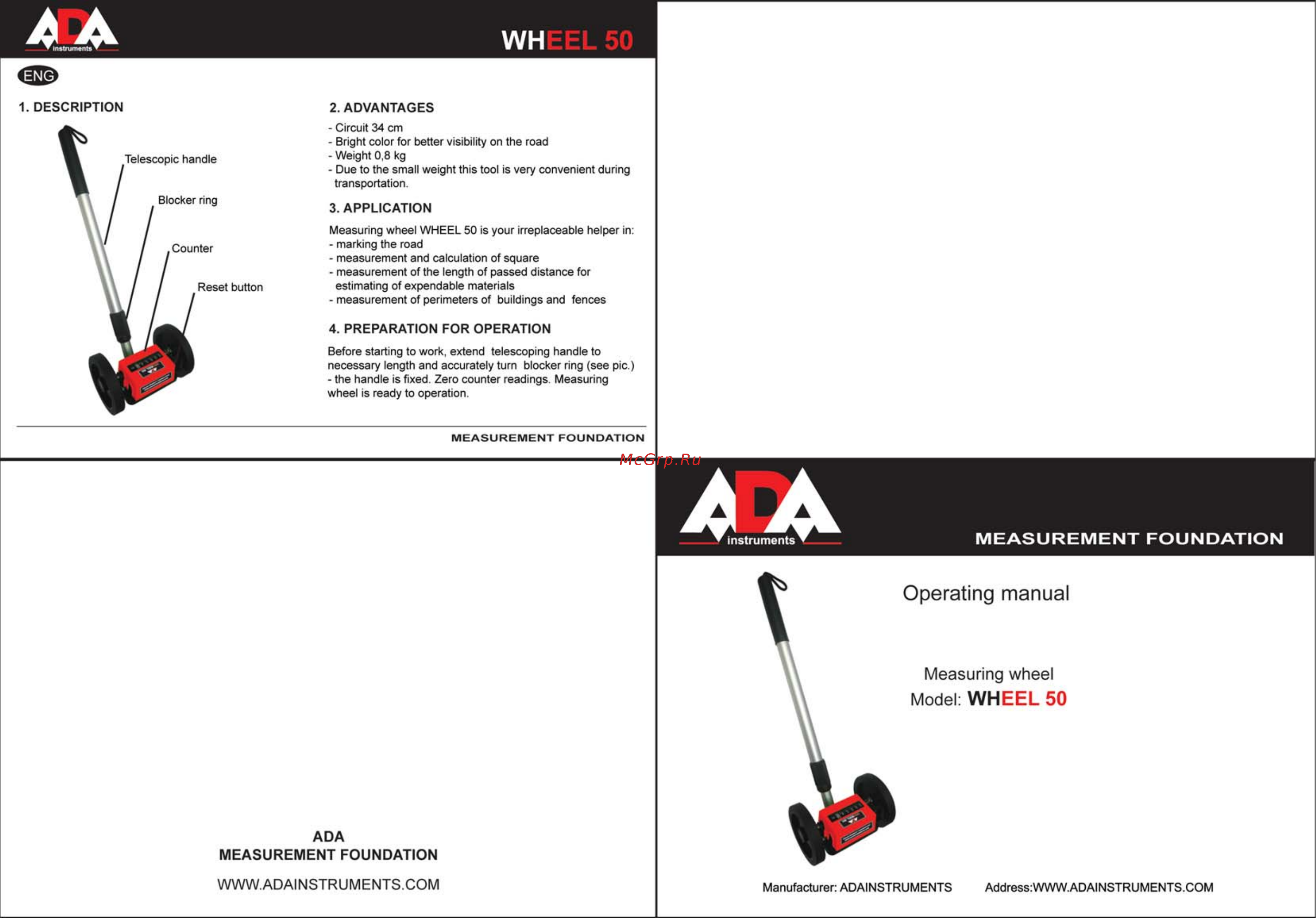 Ada Wheel 50 [4/4] Operating manual