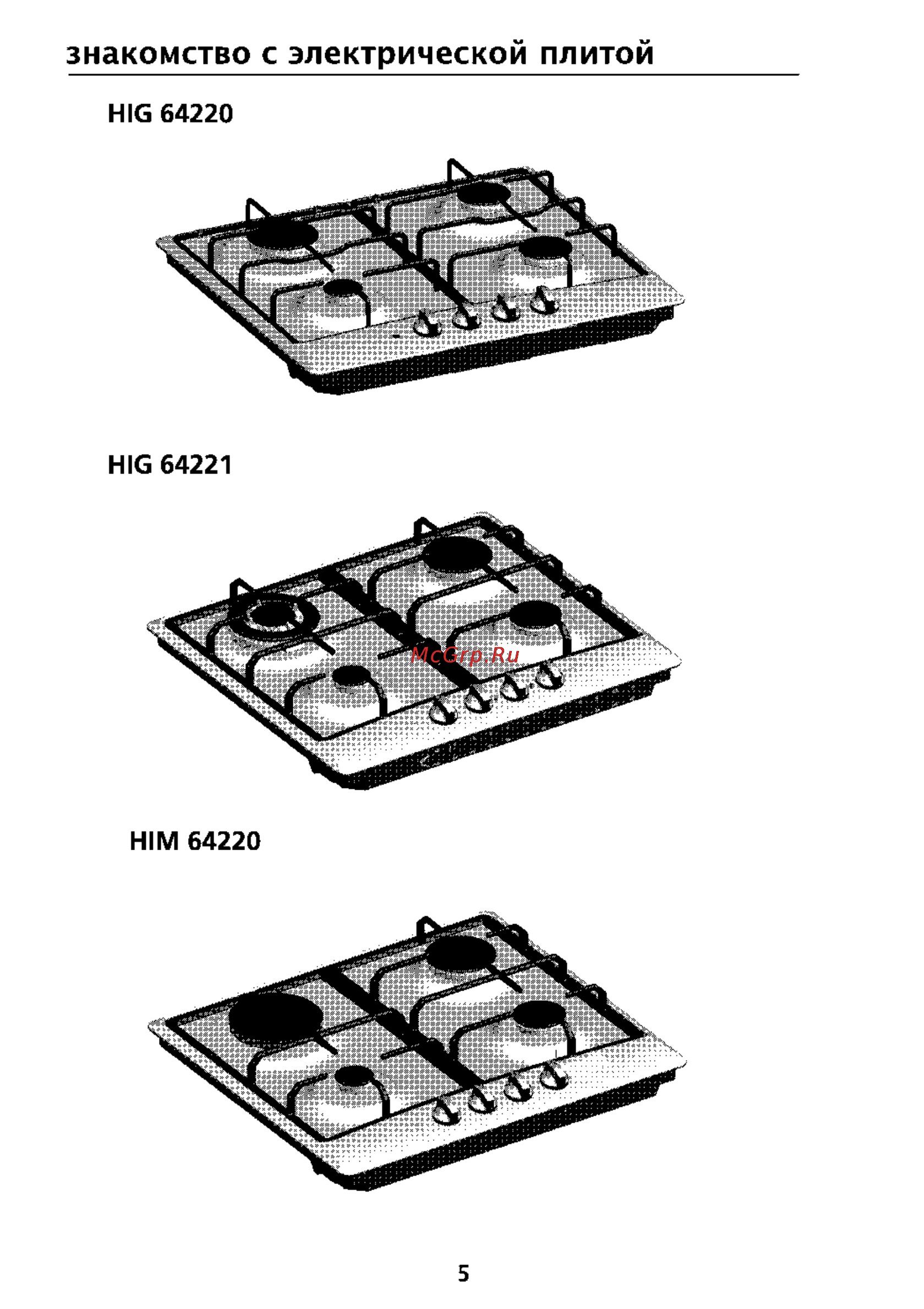Beko HIG 64220 X [5/16] Знакомство с электрическом плитои