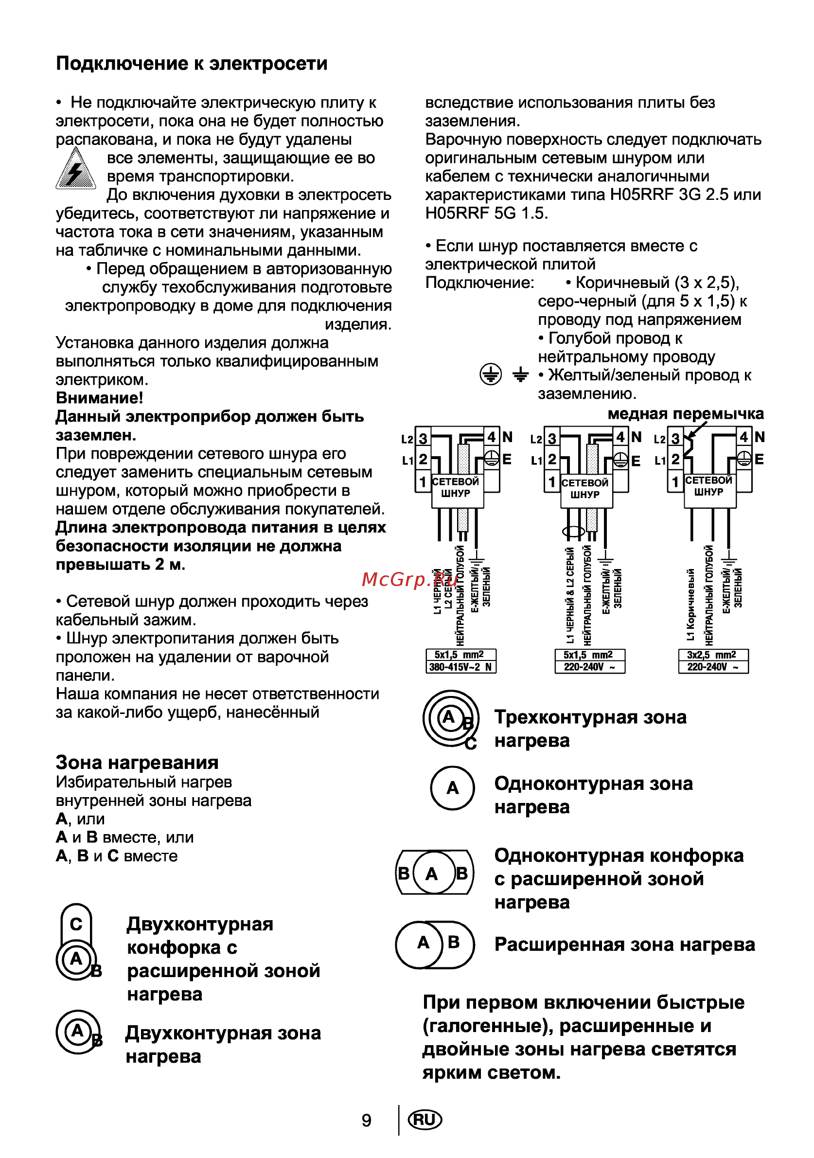 Beko HIC 64401 [10/23] Зона нагревания