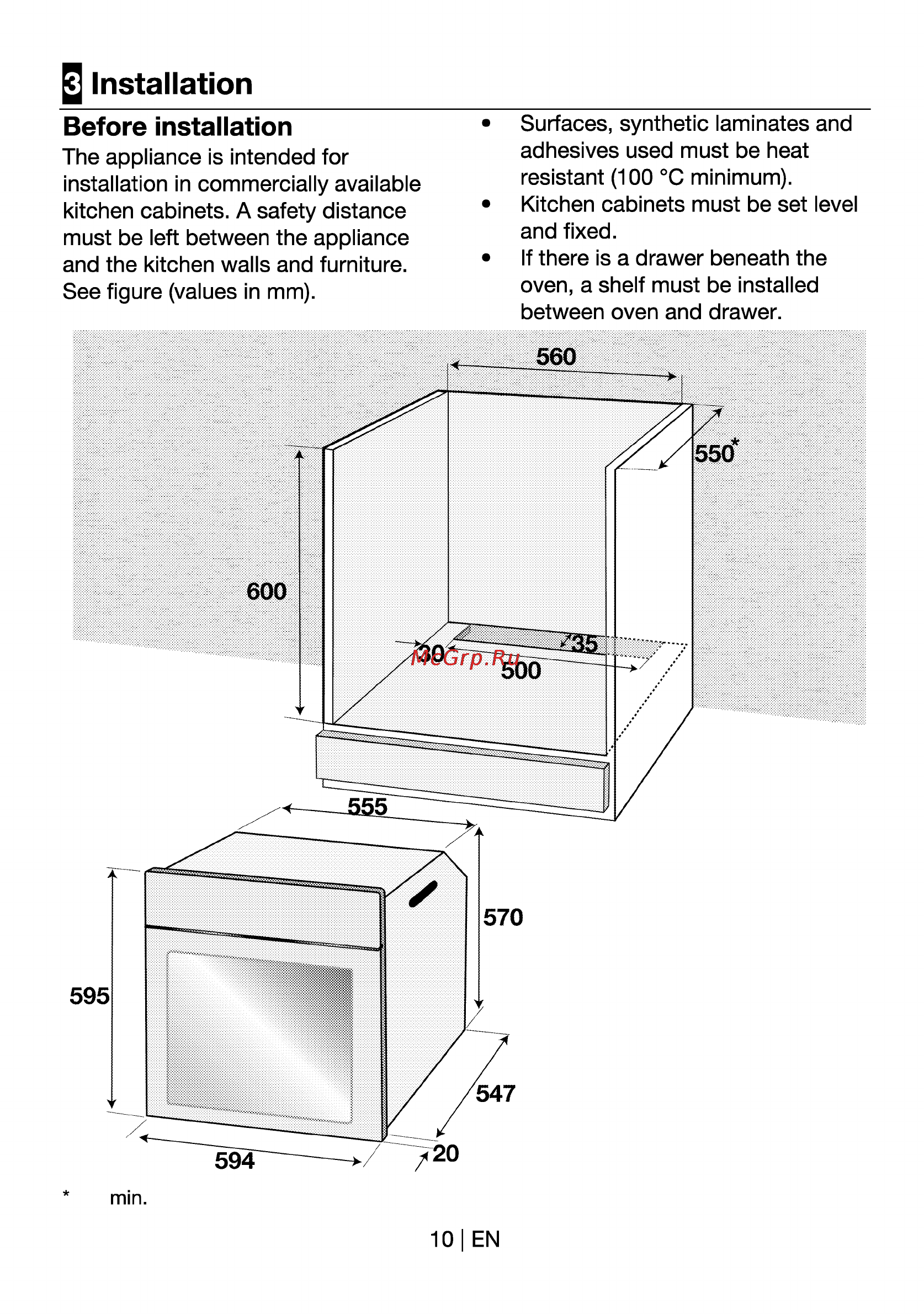 Beko OSC 22130 X [31/44] Installation