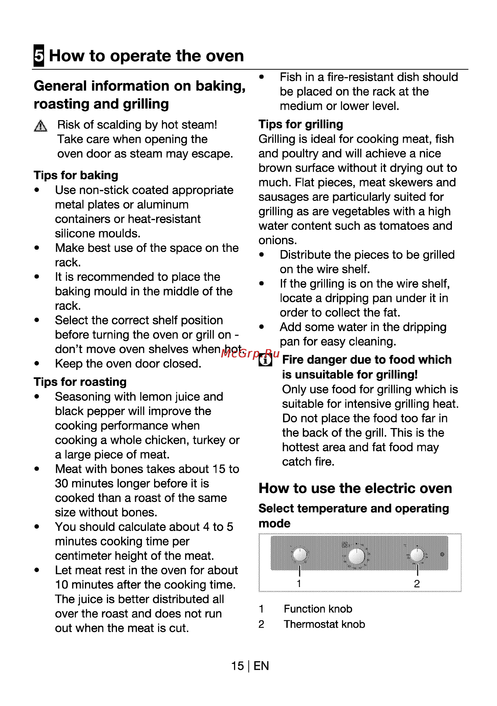 Beko OSC 22130 X [36/44] How to operate the oven