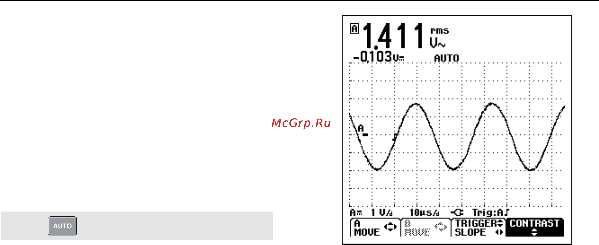 Fluke 124 [21/86] Displaying an unknown signal with connect and view