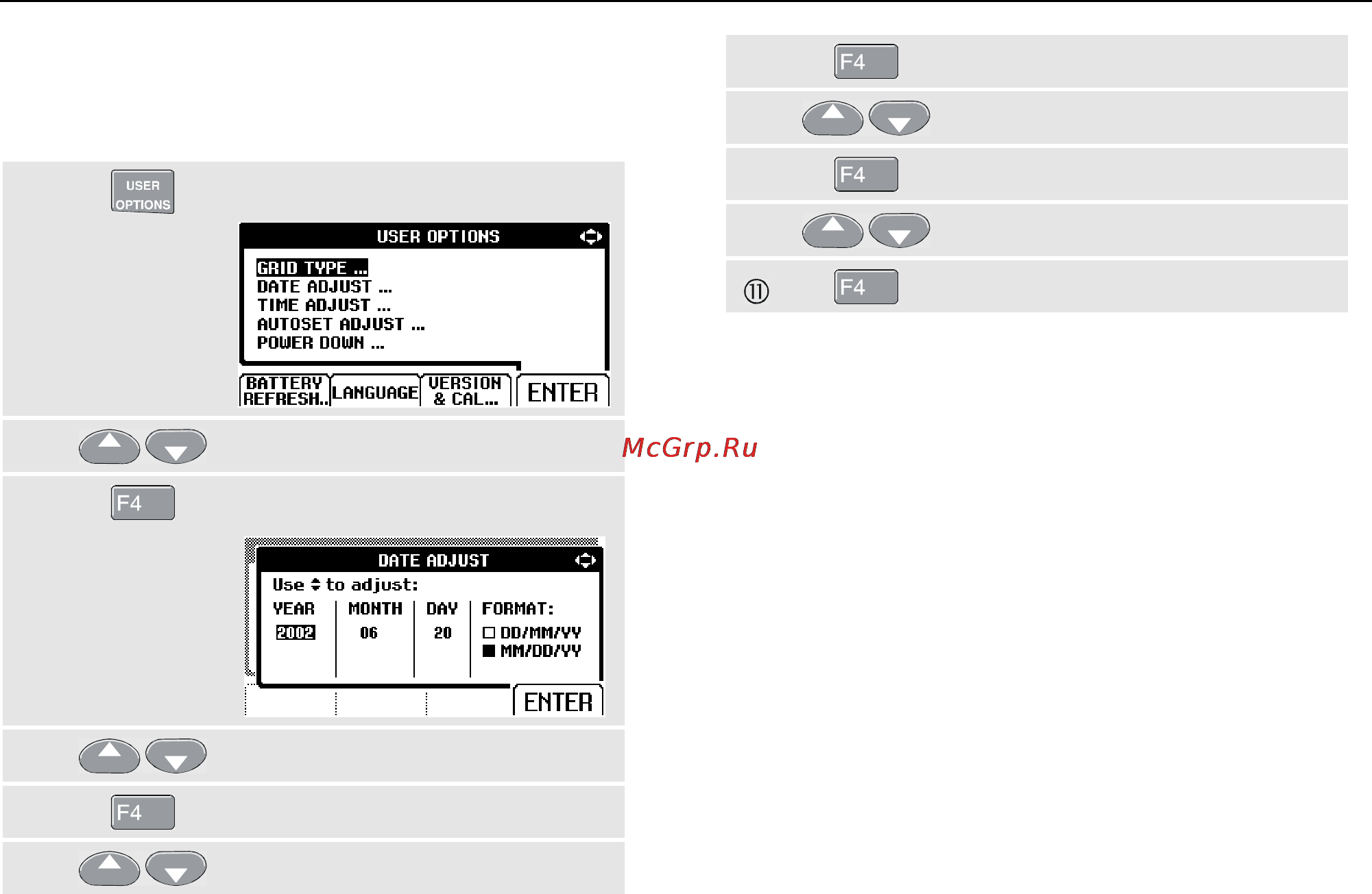 Fluke 124 [64/86] Changing date and time