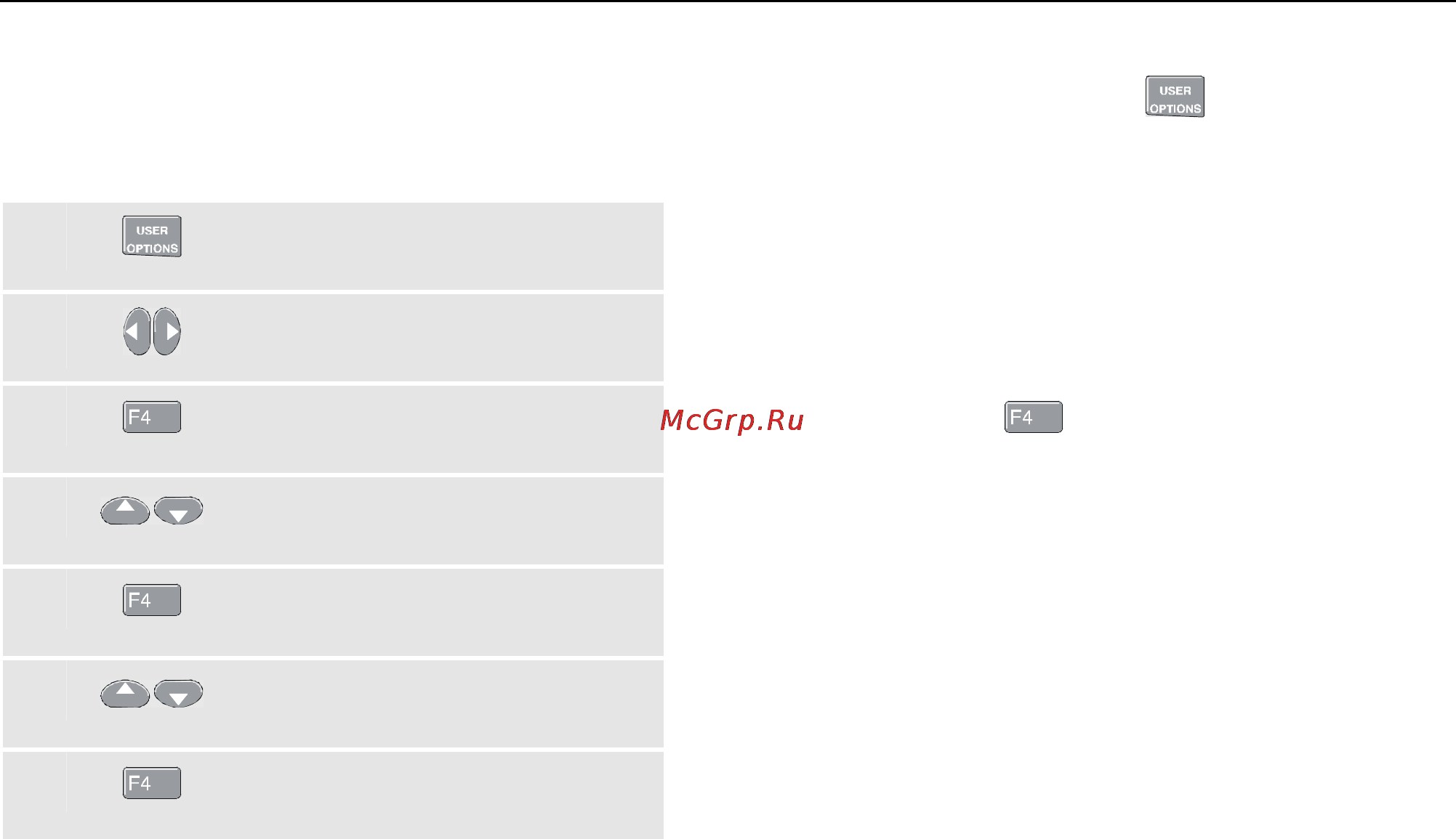 Fluke 125 [22/128] Выбор пунктов меню