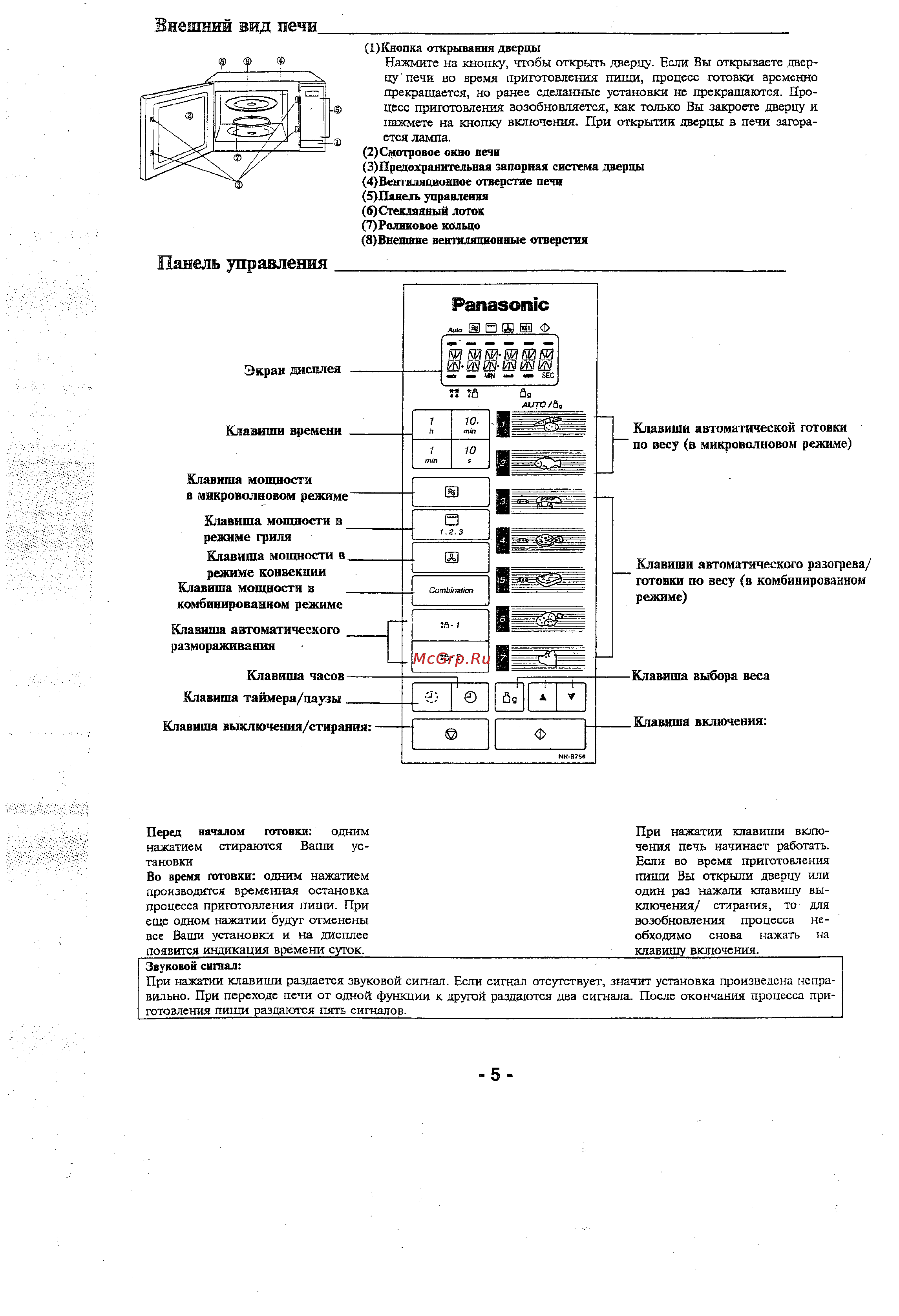 Panasonic NN-B756 [5/16] Внешний вид печи